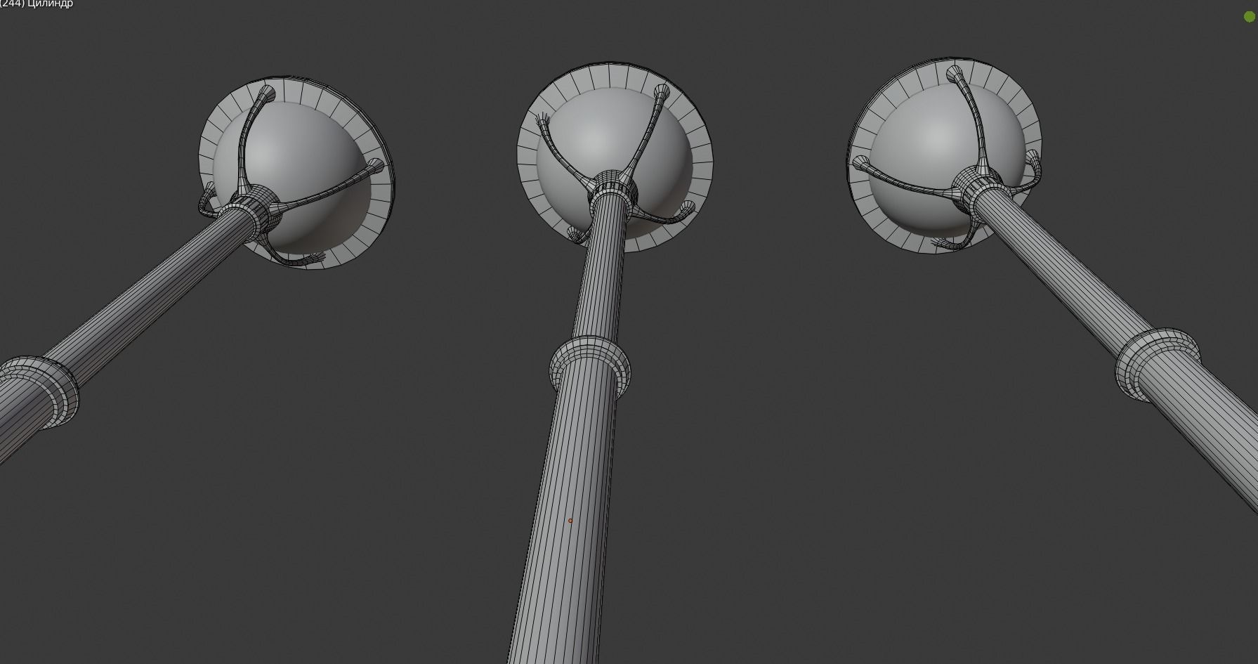 street light Low-poly 3D model_7