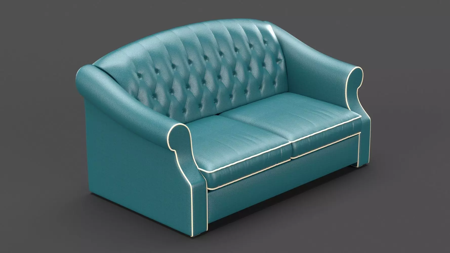 Boston style Tufted Sofa 3D model_0