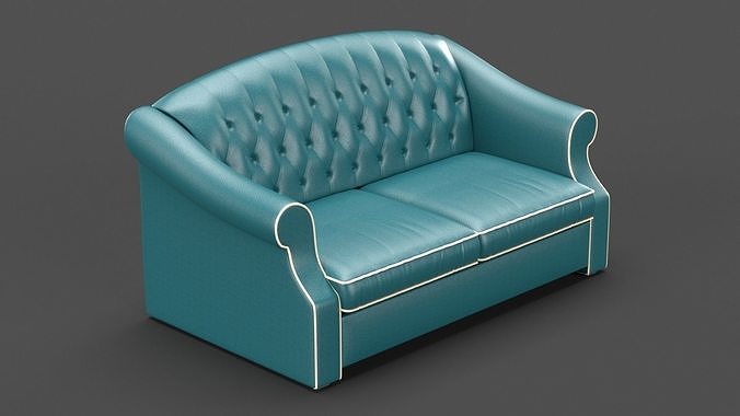 Boston style Tufted Sofa 3D model