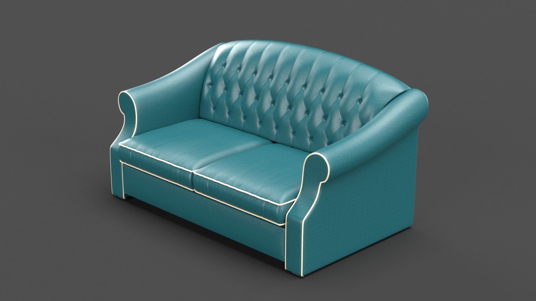 Boston style Tufted Sofa 3D model_2