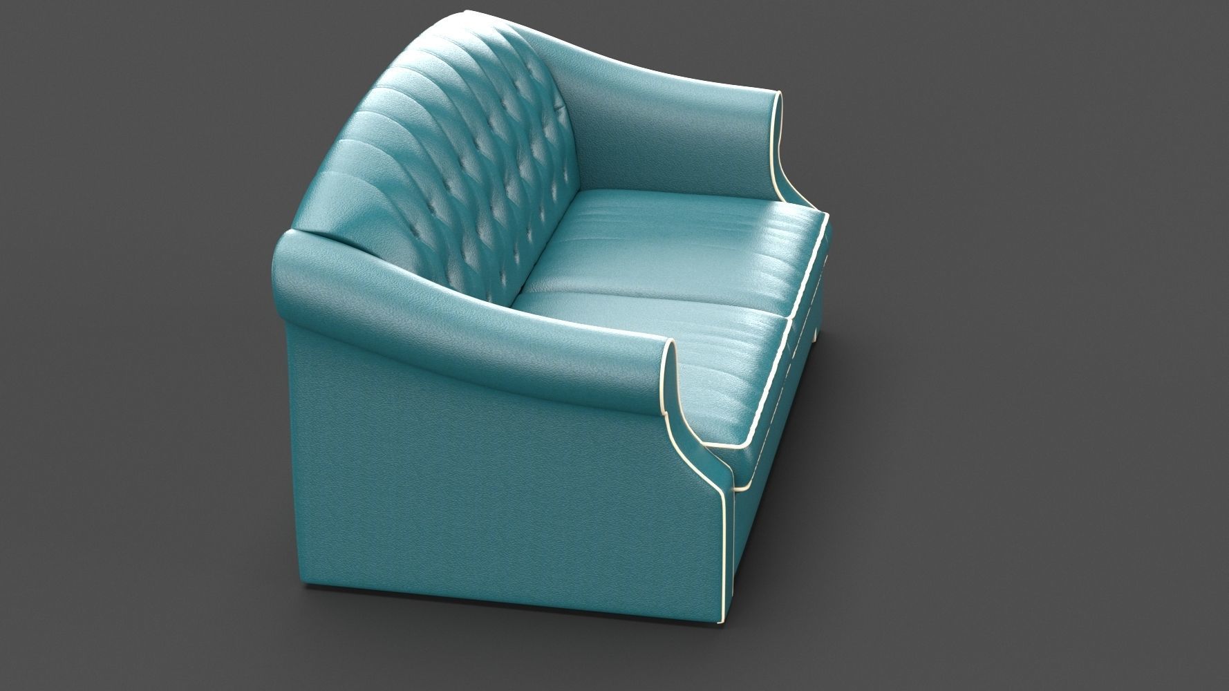Boston style Tufted Sofa 3D model_3