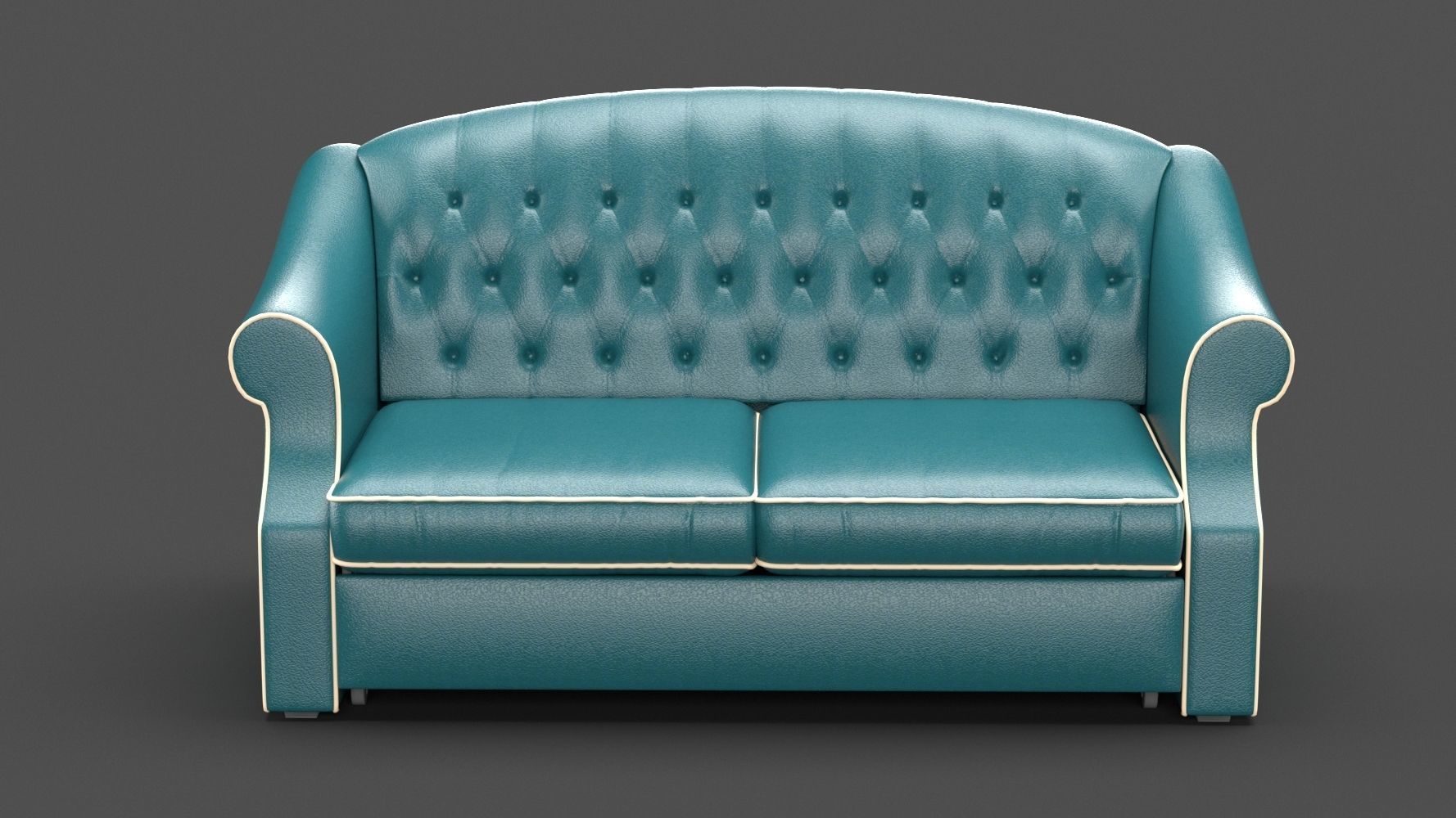 Boston style Tufted Sofa 3D model_1