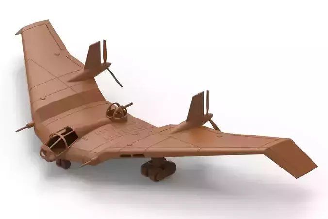 3D Model of Aircraft Flying-Wing for 3d Printing 3D print model