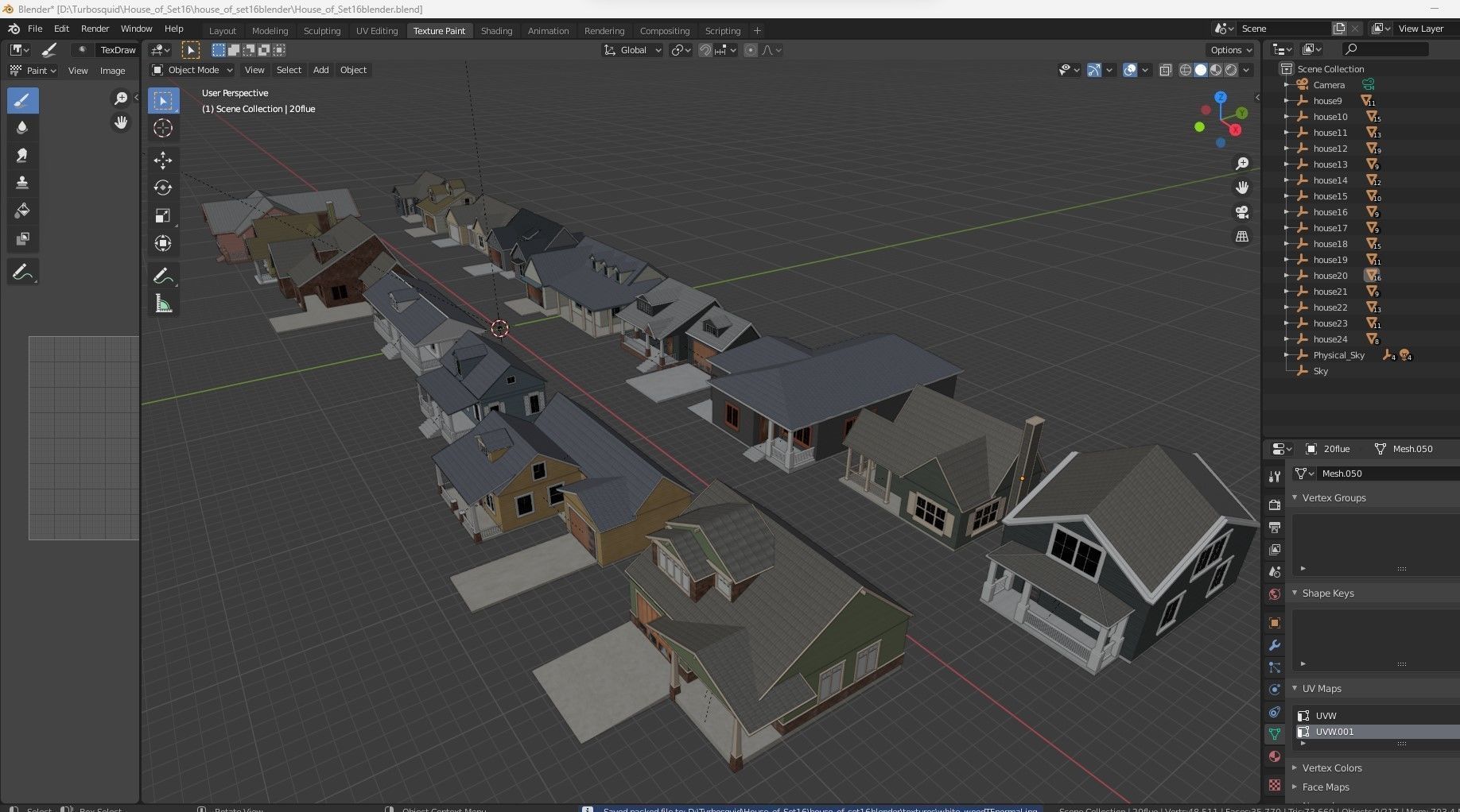 House Of  Set 16 Low Poly 3D Model Houses 3D model_68