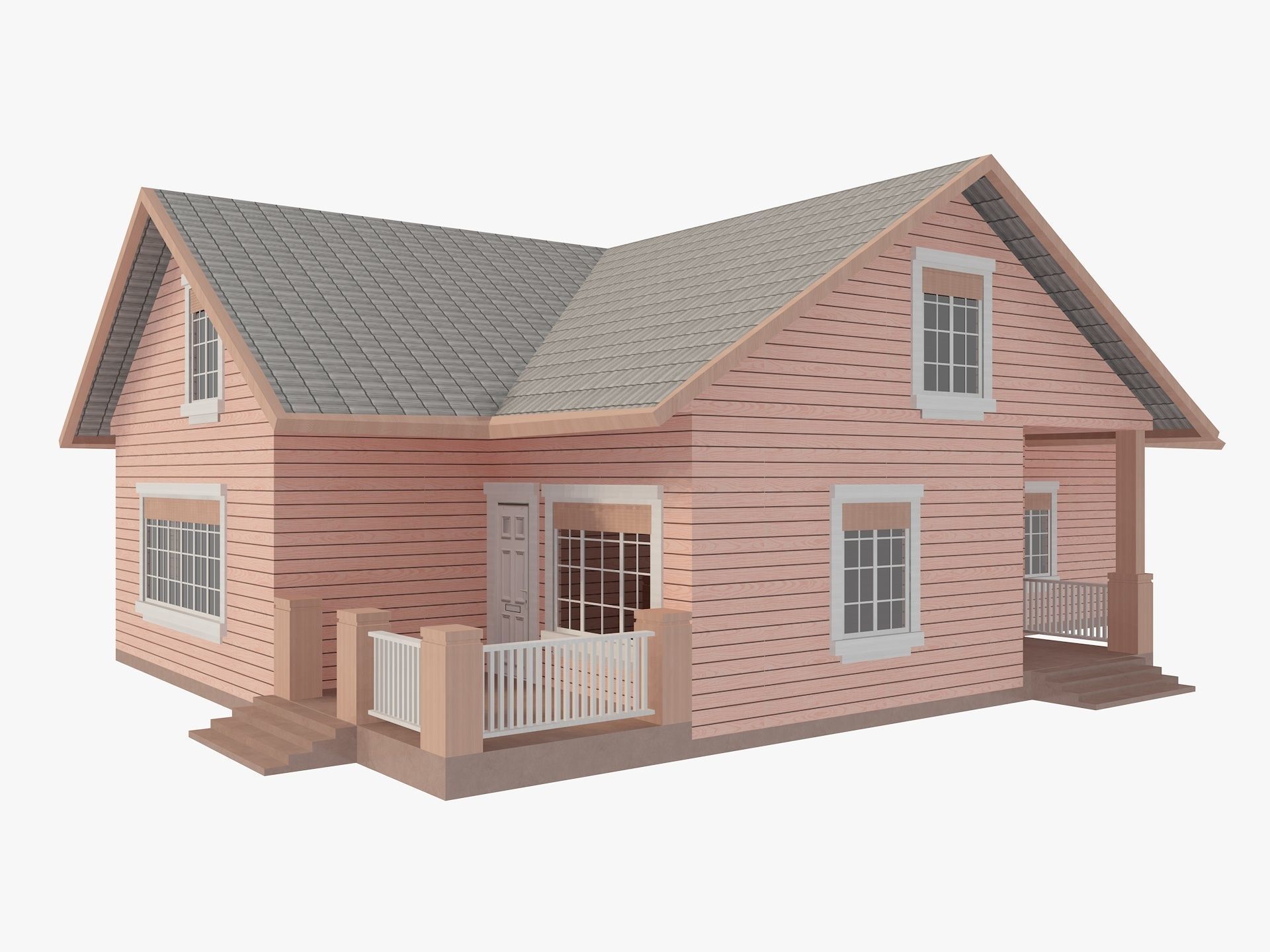 House Of  Set 16 Low Poly 3D Model Houses 3D model_56