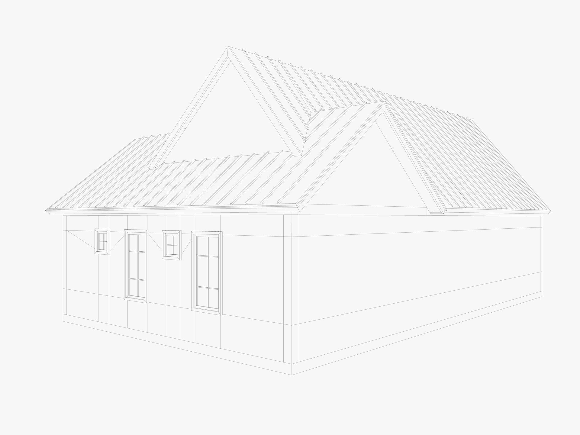 House Of  Set 16 Low Poly 3D Model Houses 3D model_33