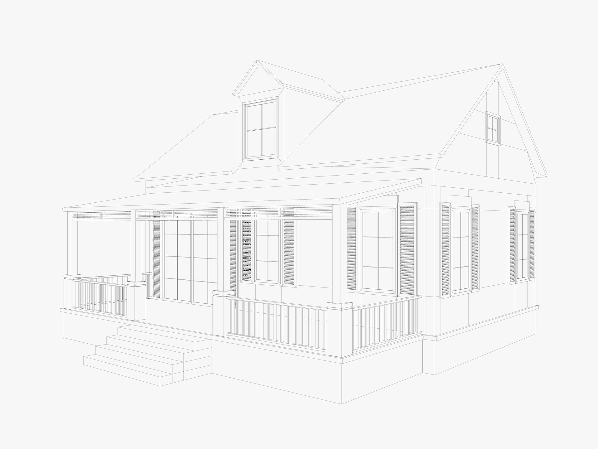 House Of  Set 16 Low Poly 3D Model Houses 3D model_9