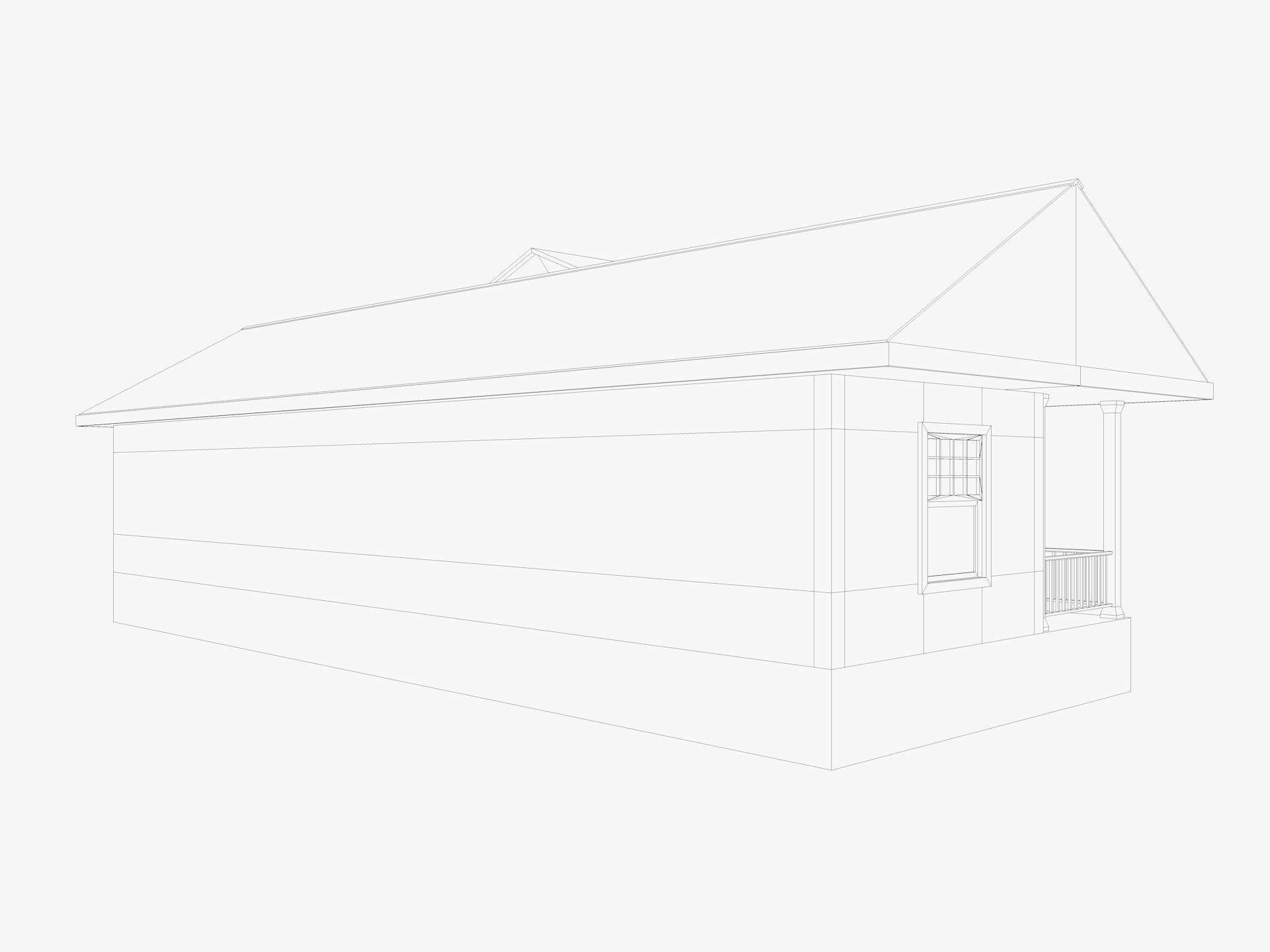 House Of  Set 16 Low Poly 3D Model Houses 3D model_6