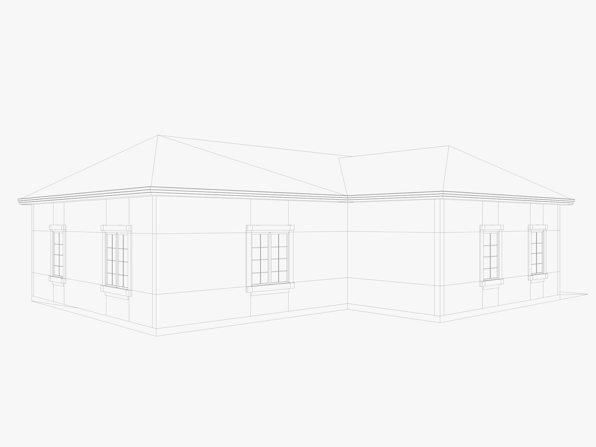 House Of  Set 16 Low Poly 3D Model Houses 3D model_46