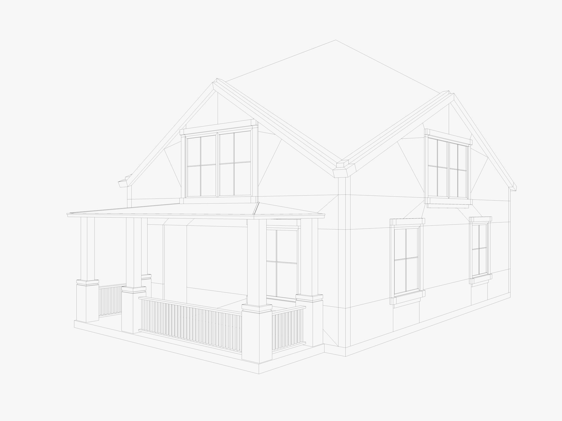 House Of  Set 16 Low Poly 3D Model Houses 3D model_54