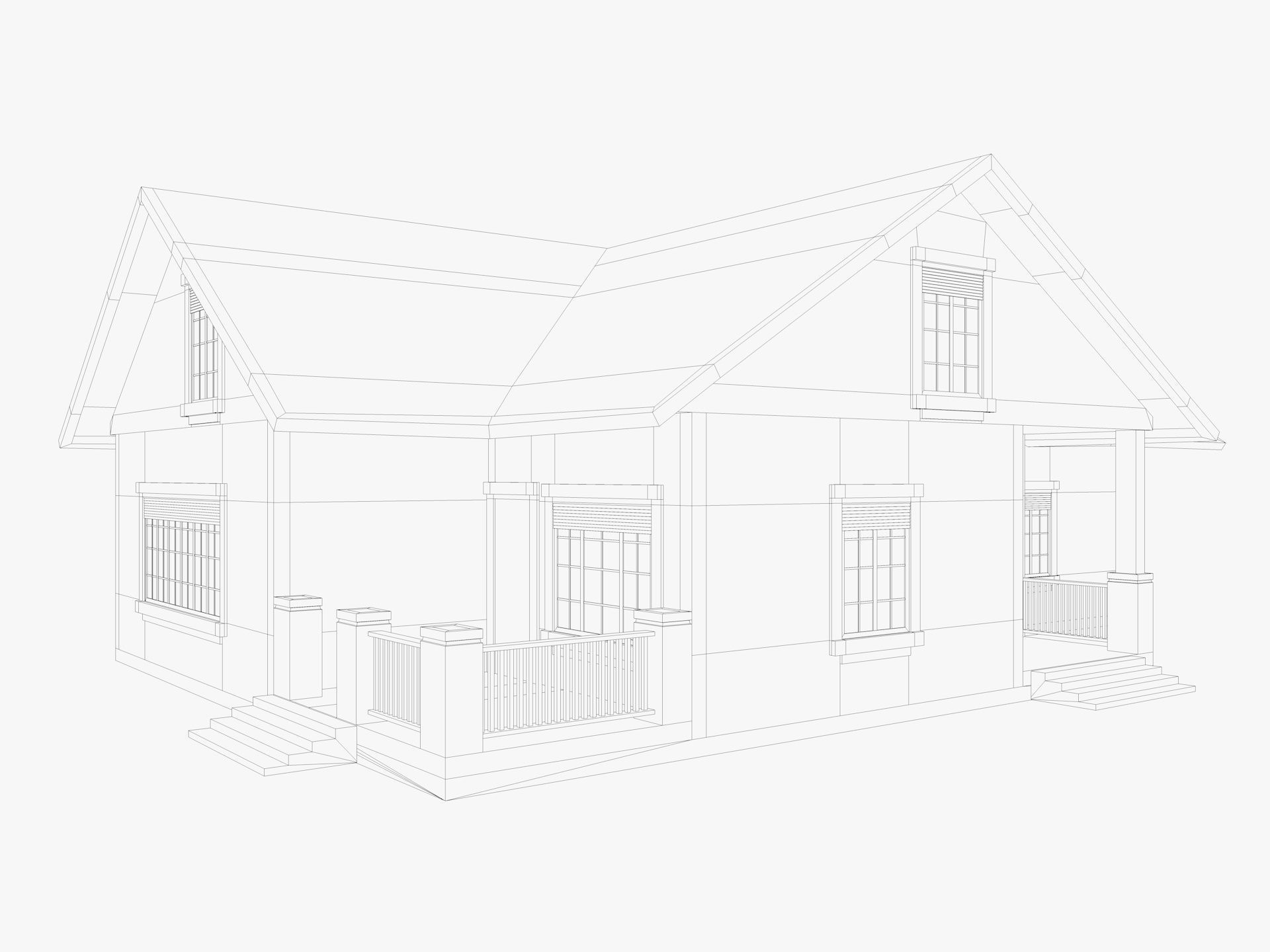 House Of  Set 16 Low Poly 3D Model Houses 3D model_58