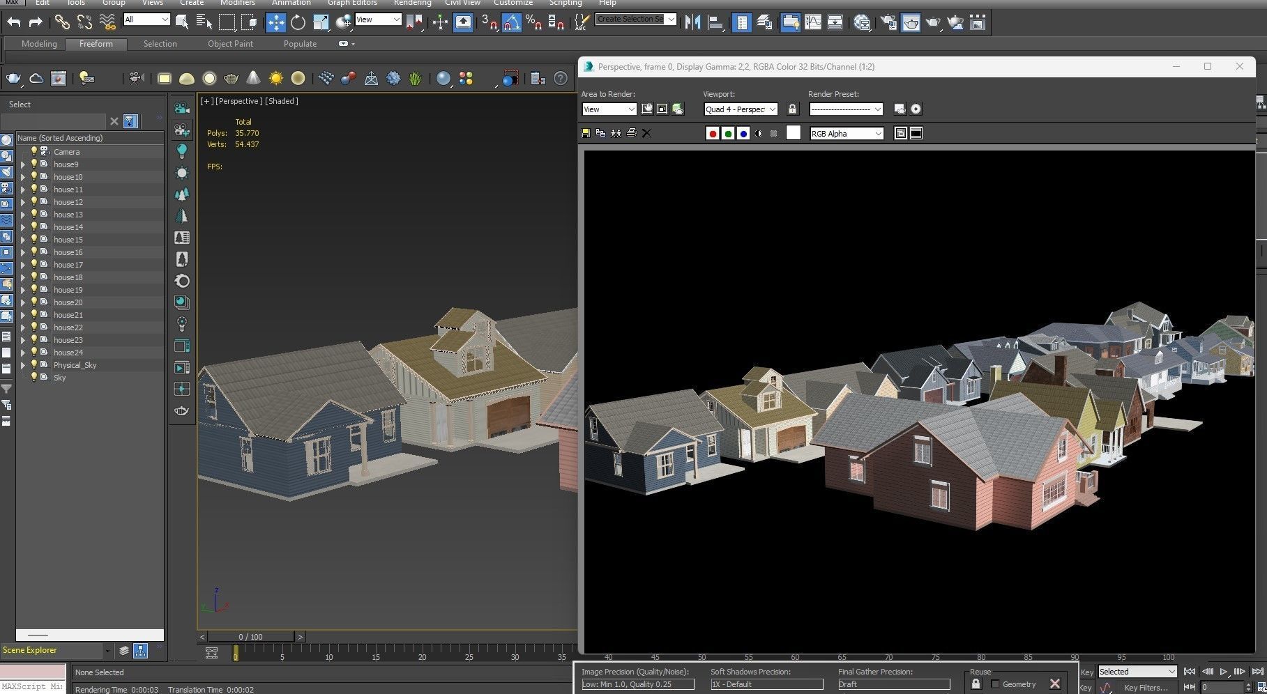 House Of  Set 16 Low Poly 3D Model Houses 3D model_71