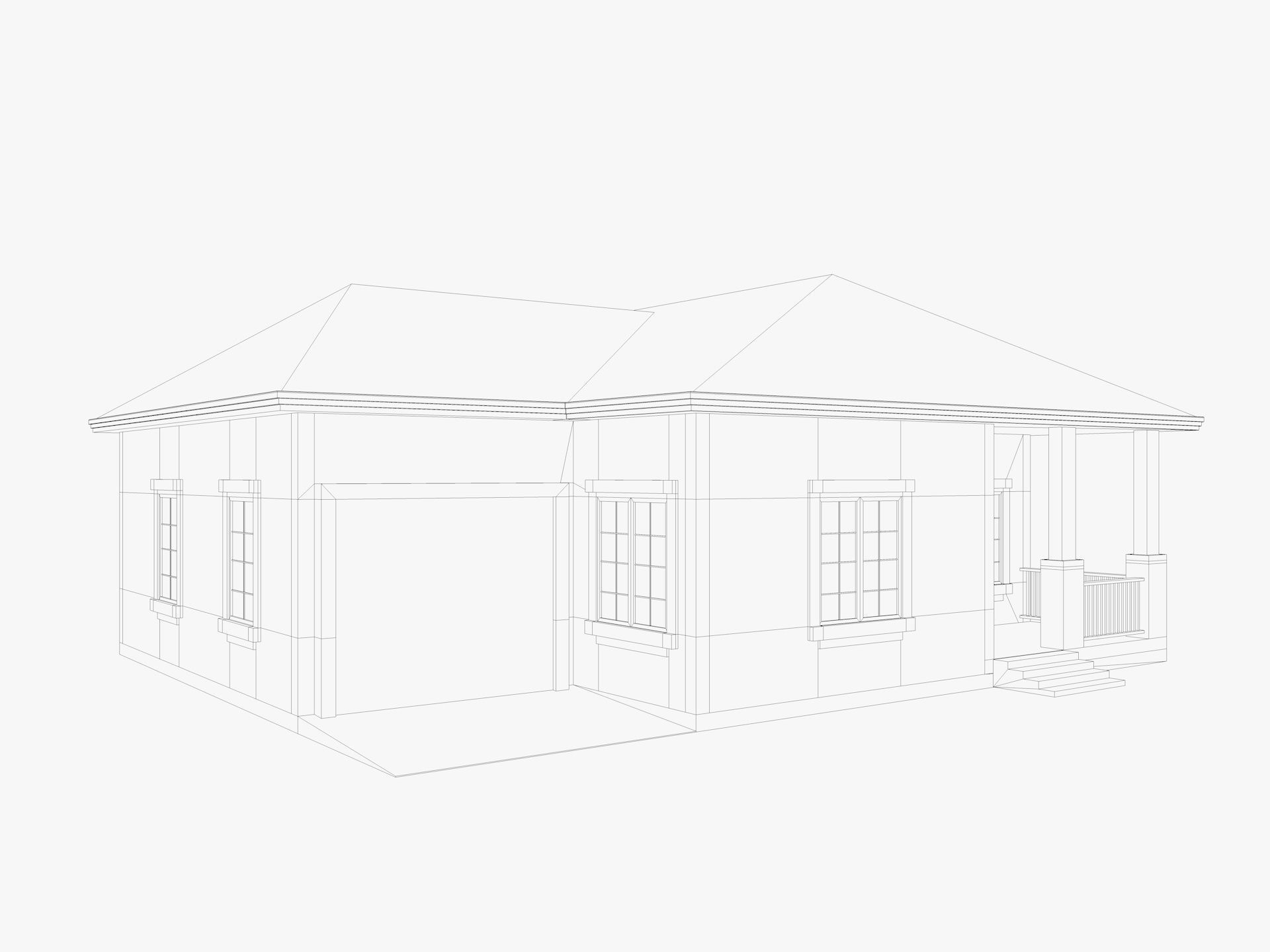 House Of  Set 16 Low Poly 3D Model Houses 3D model_45