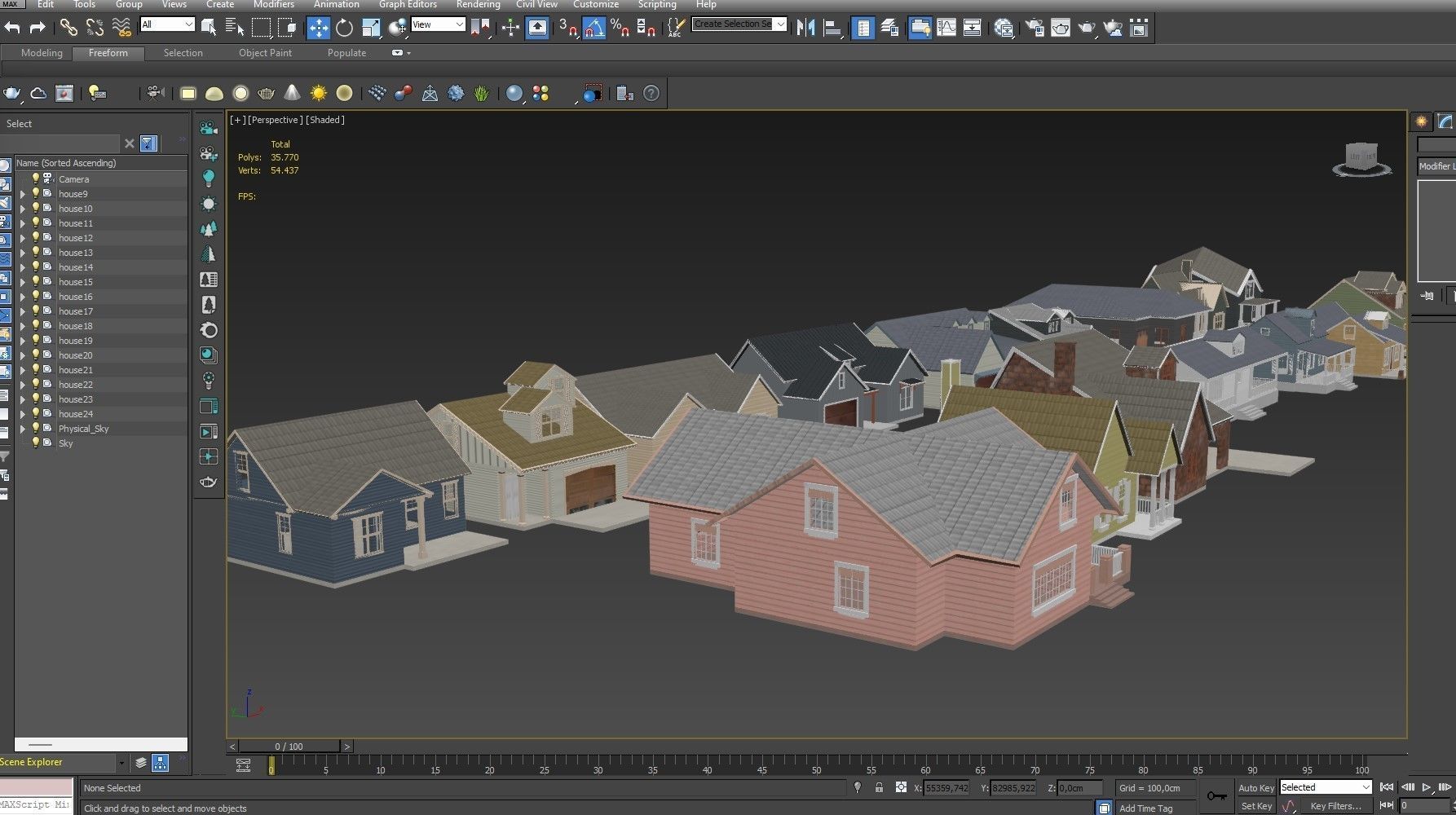 House Of  Set 16 Low Poly 3D Model Houses 3D model_70