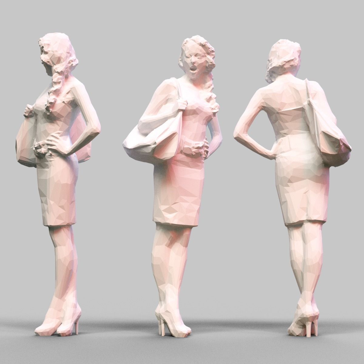 Girl Posing 3D print model_0