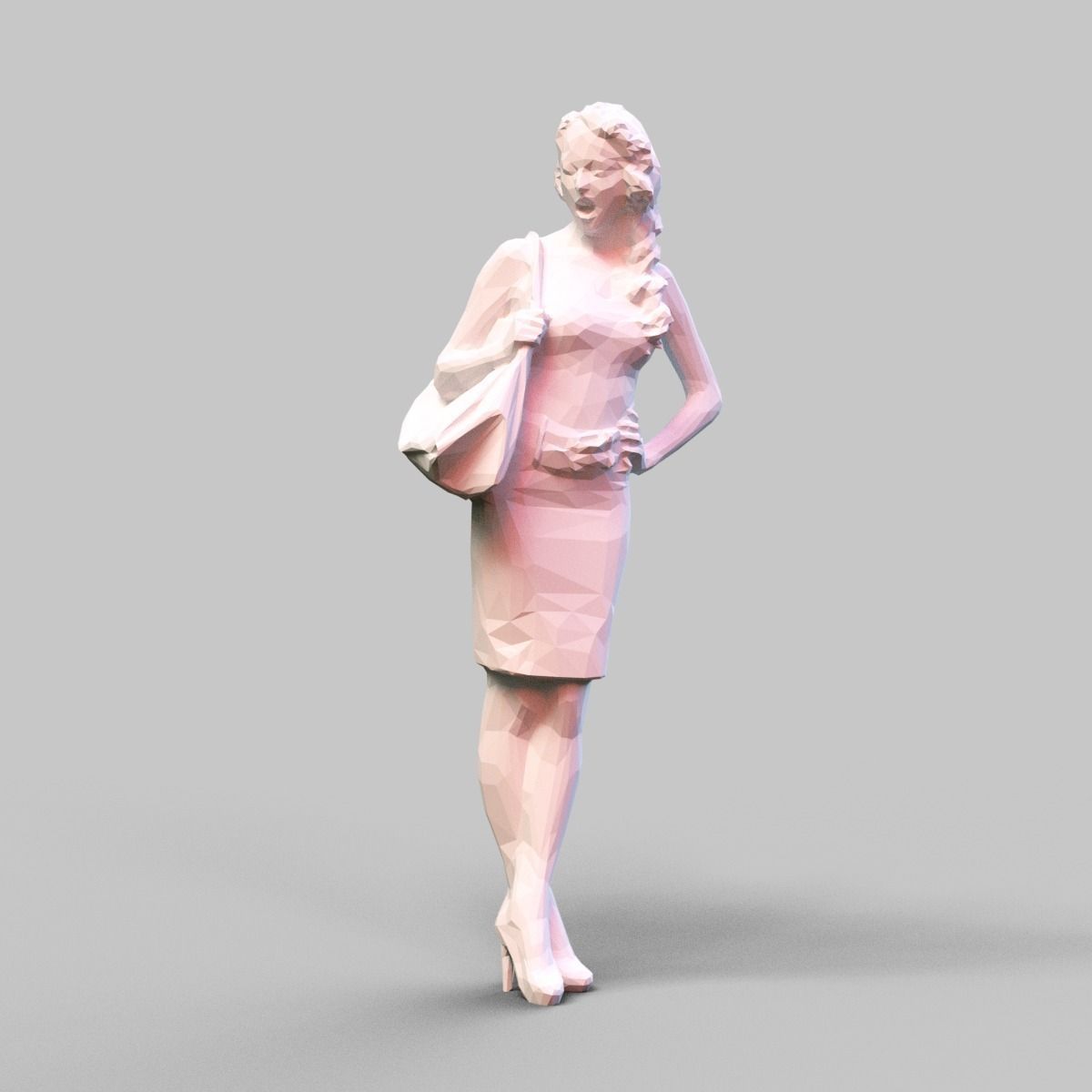 Girl Posing 3D print model_4