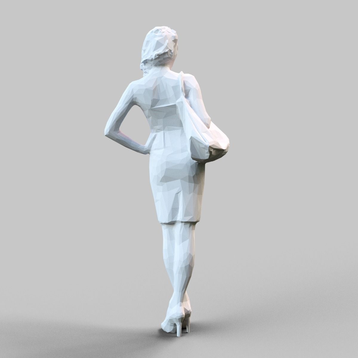 Girl Posing 3D print model_3