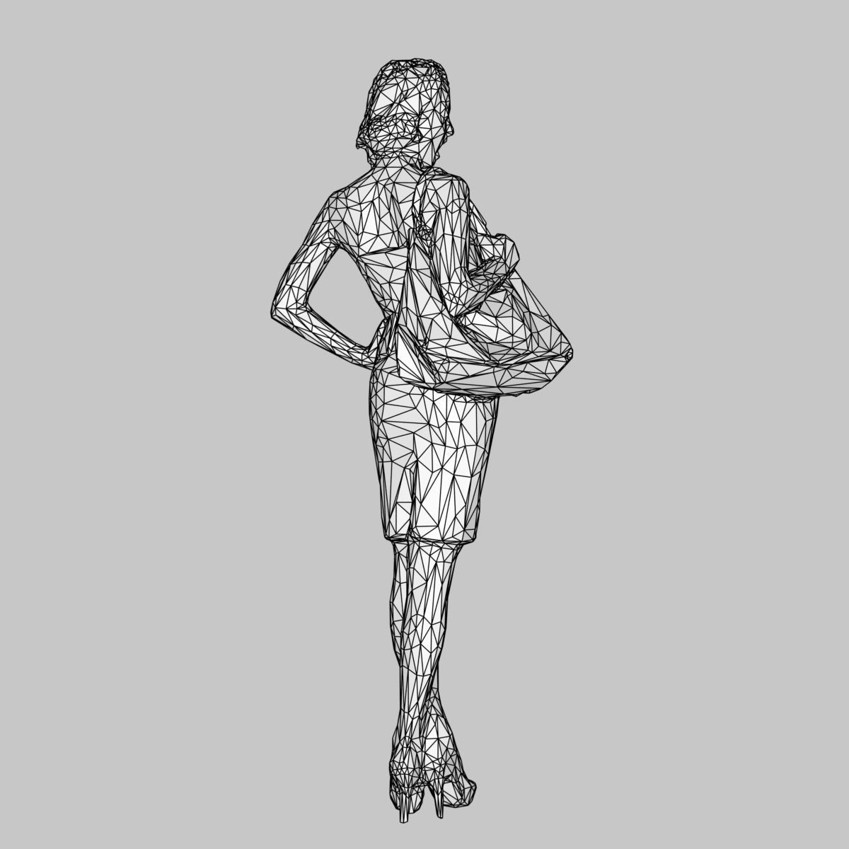 Girl Posing 3D print model_6