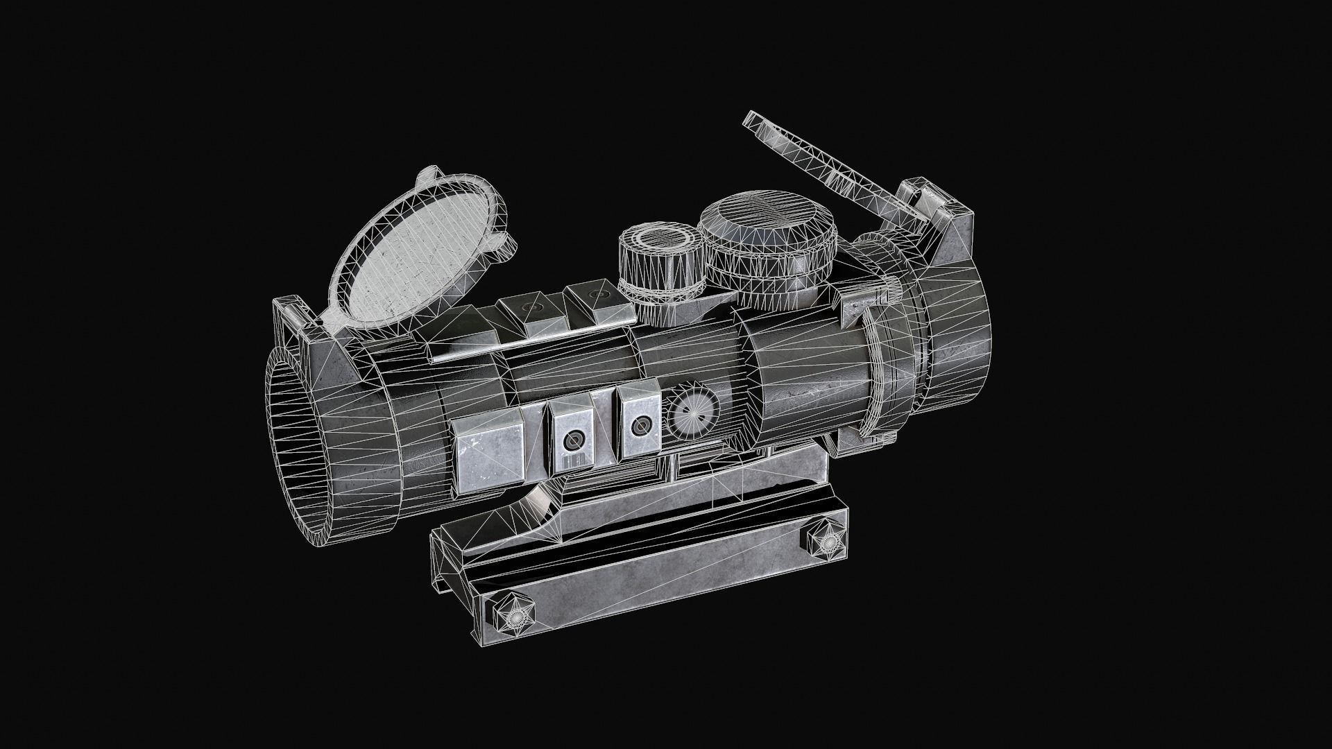 Barris AR Scope Low-poly 3D model_10
