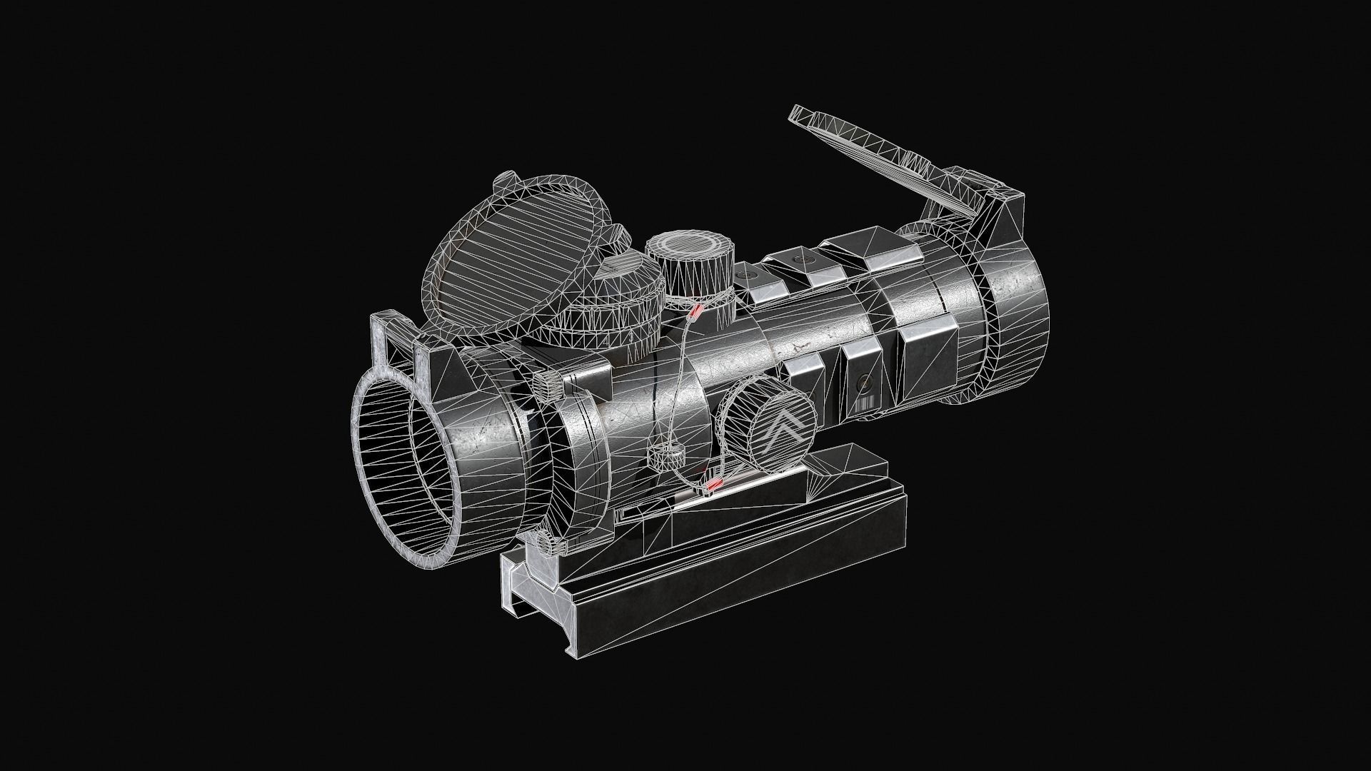 Barris AR Scope Low-poly 3D model_12