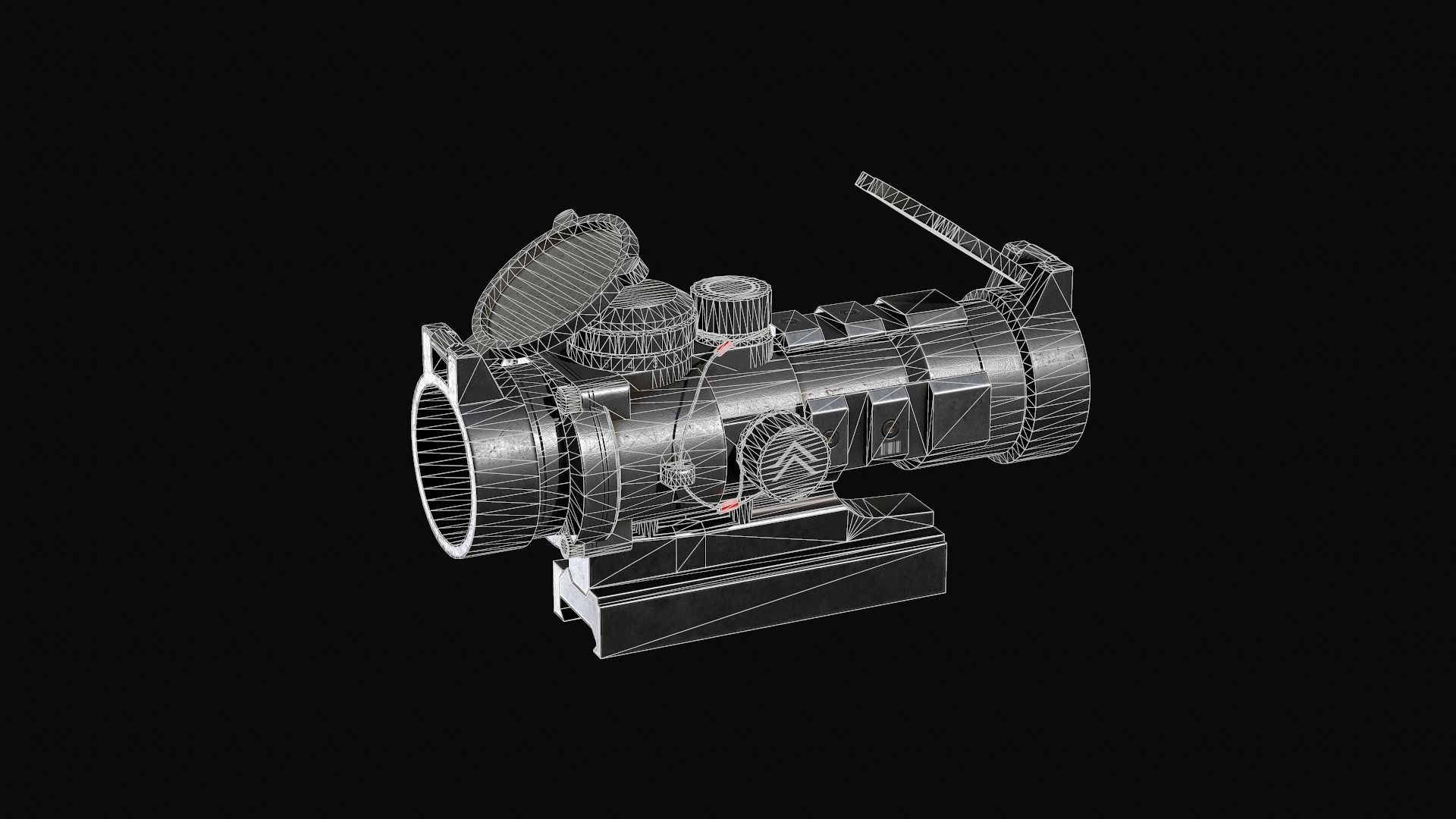 Barris AR Scope Low-poly 3D model_8