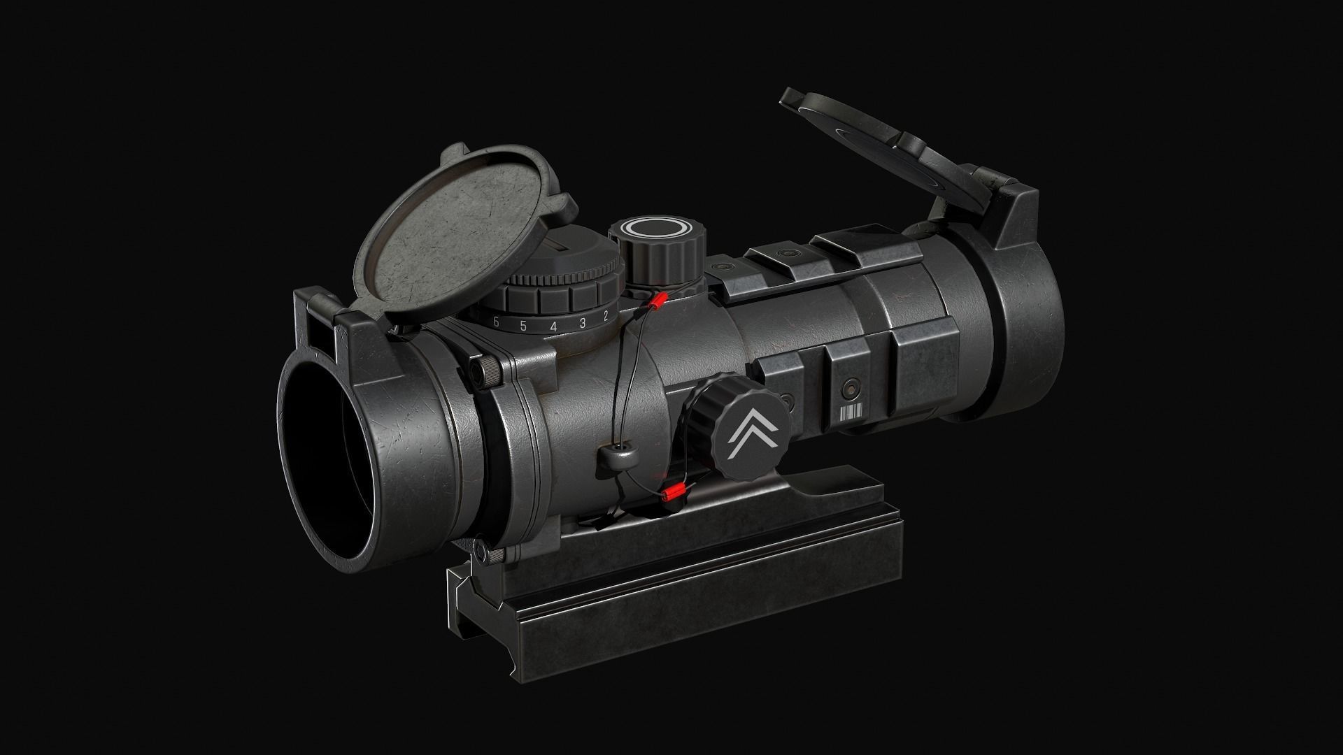 Barris AR Scope Low-poly 3D model_2