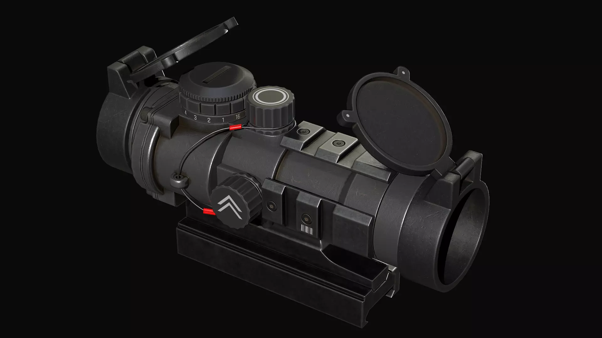 Barris AR Scope Low-poly 3D model_0