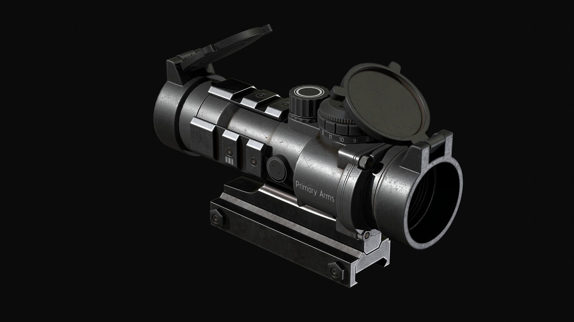 Barris AR Scope Low-poly 3D model_3