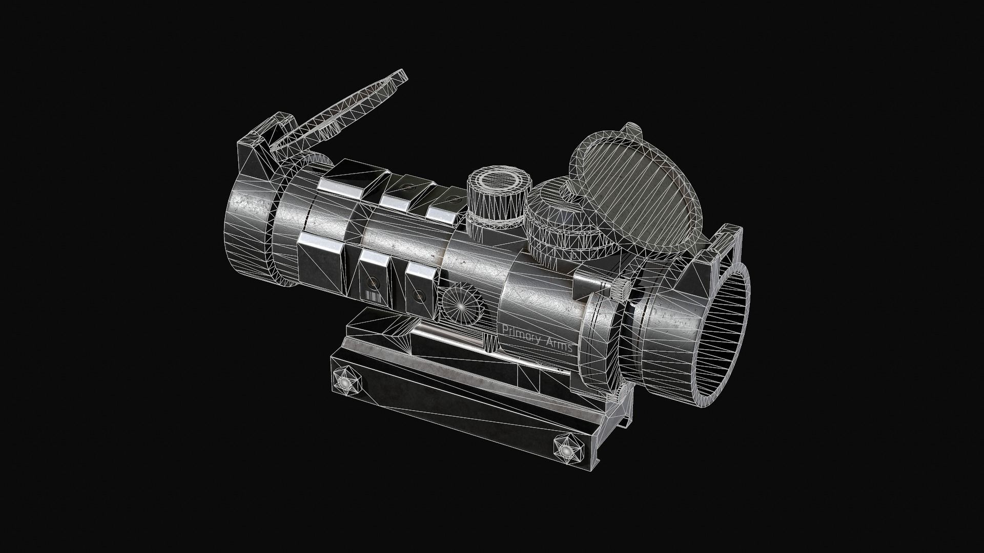 Barris AR Scope Low-poly 3D model_11
