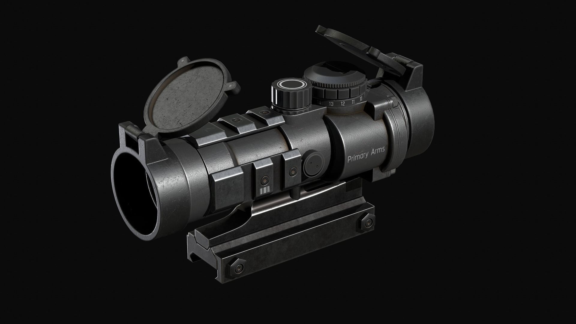 Barris AR Scope Low-poly 3D model_4