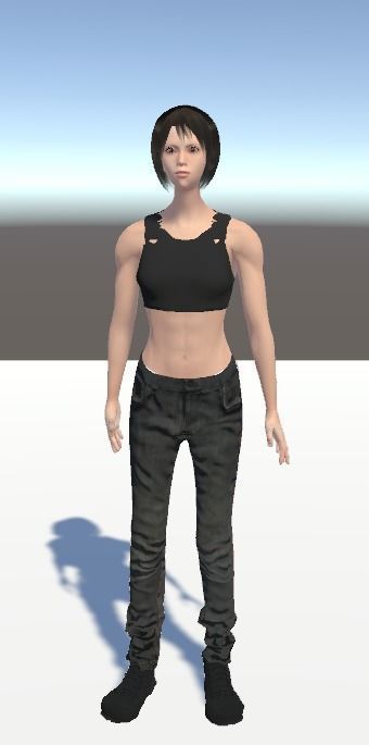 Unity Humanoid Model Female 015 Free 3D model_1