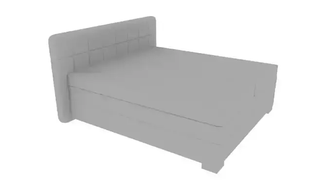 3D Bed with headboard and footboard
