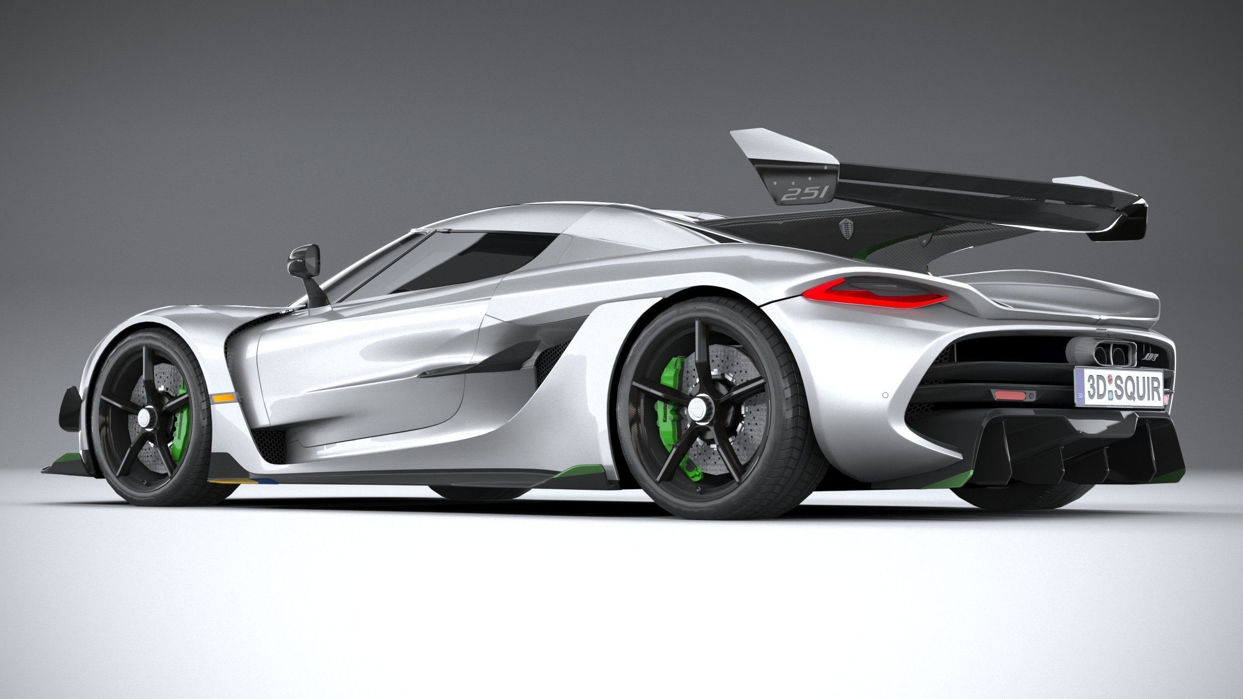 Koenigsegg Jesko 2020 LowPoly Low-poly 3D model_5