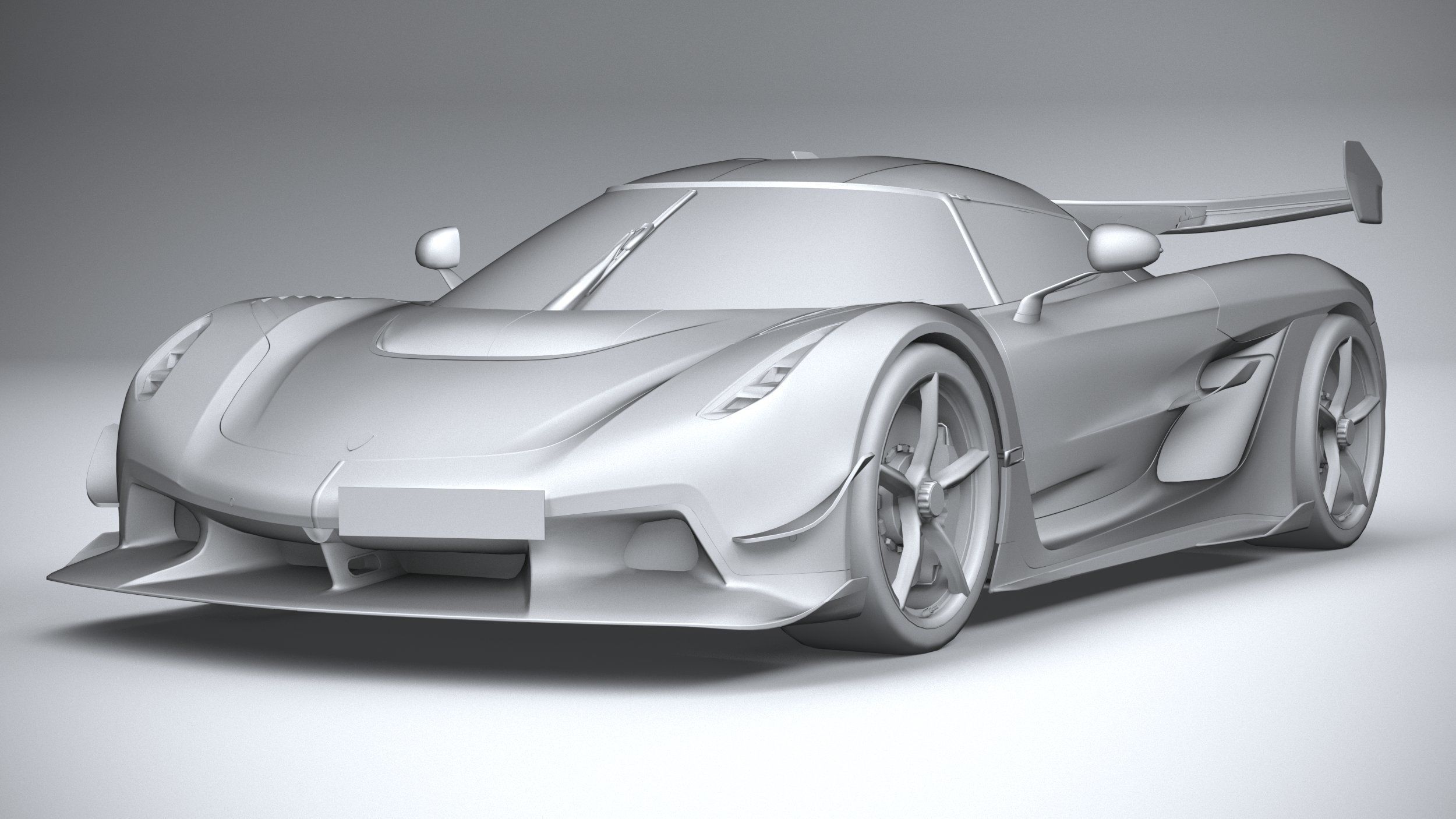 Koenigsegg Jesko 2020 LowPoly Low-poly 3D model_20