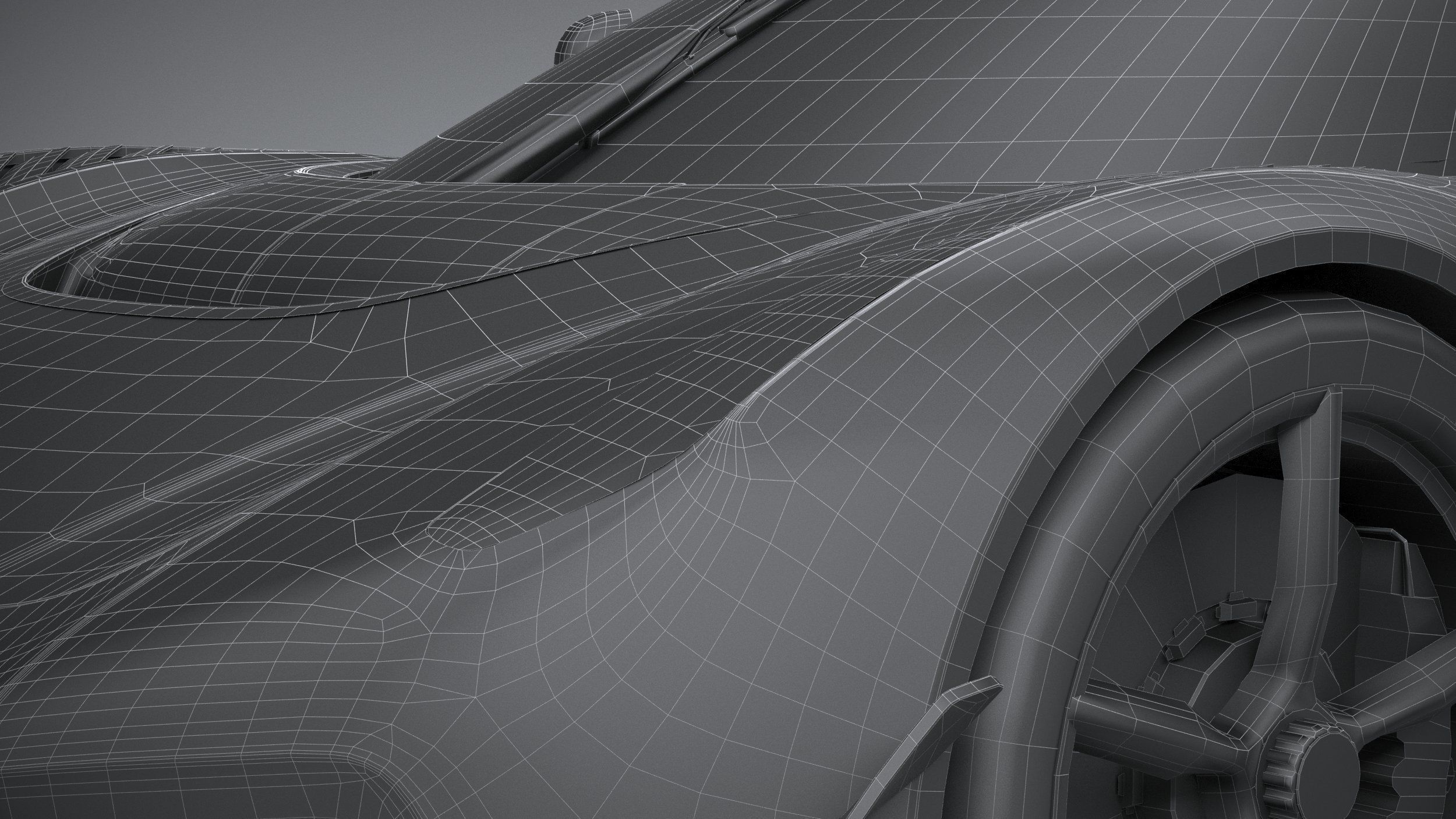 Koenigsegg Jesko 2020 LowPoly Low-poly 3D model_30