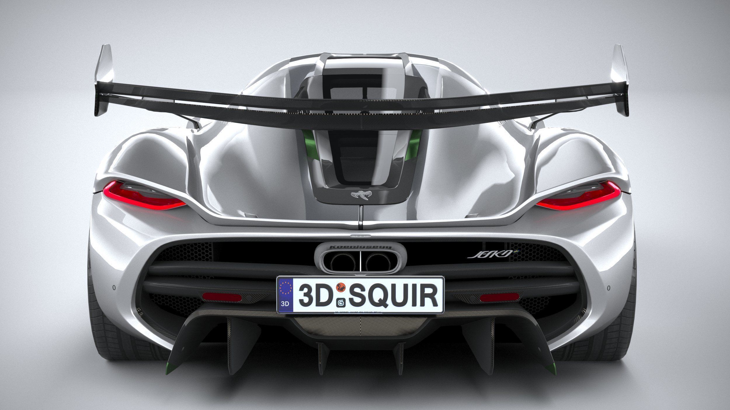 Koenigsegg Jesko 2020 LowPoly Low-poly 3D model_4