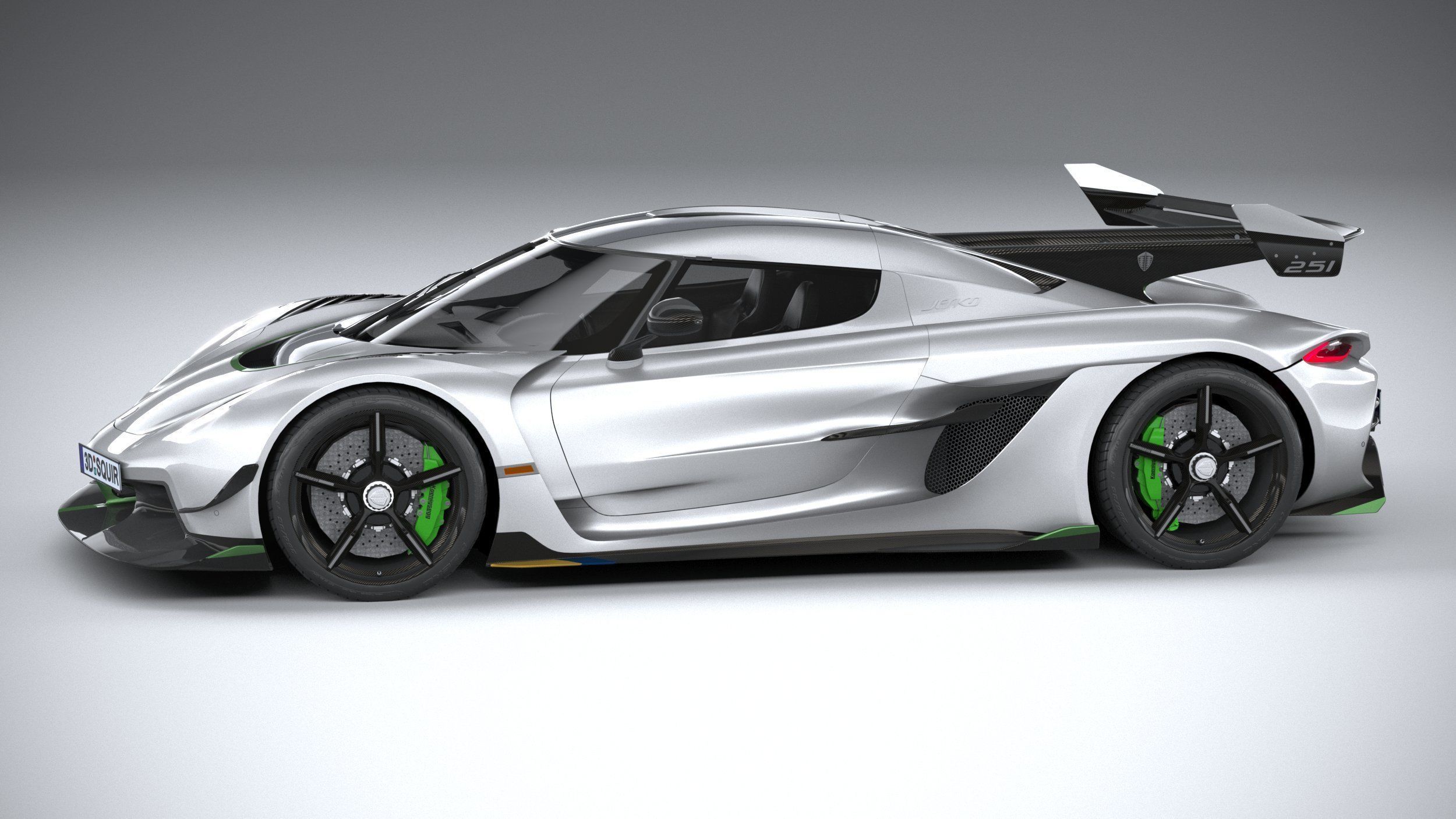 Koenigsegg Jesko 2020 LowPoly Low-poly 3D model_8