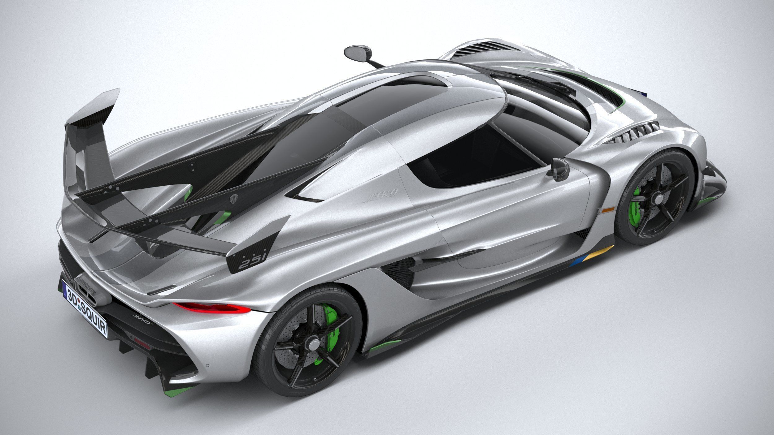 Koenigsegg Jesko 2020 LowPoly Low-poly 3D model_10