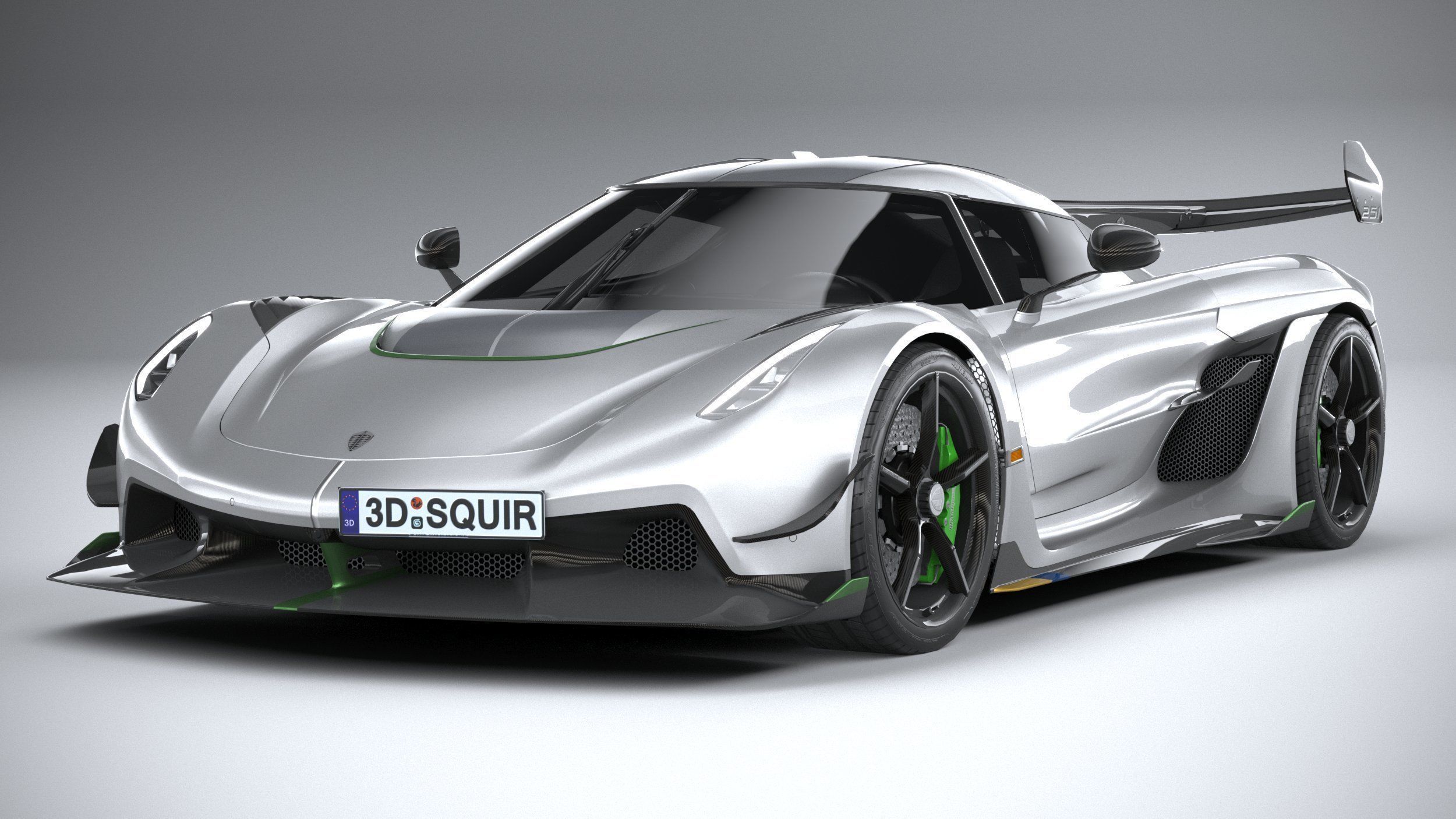 Koenigsegg Jesko 2020 LowPoly Low-poly 3D model_2