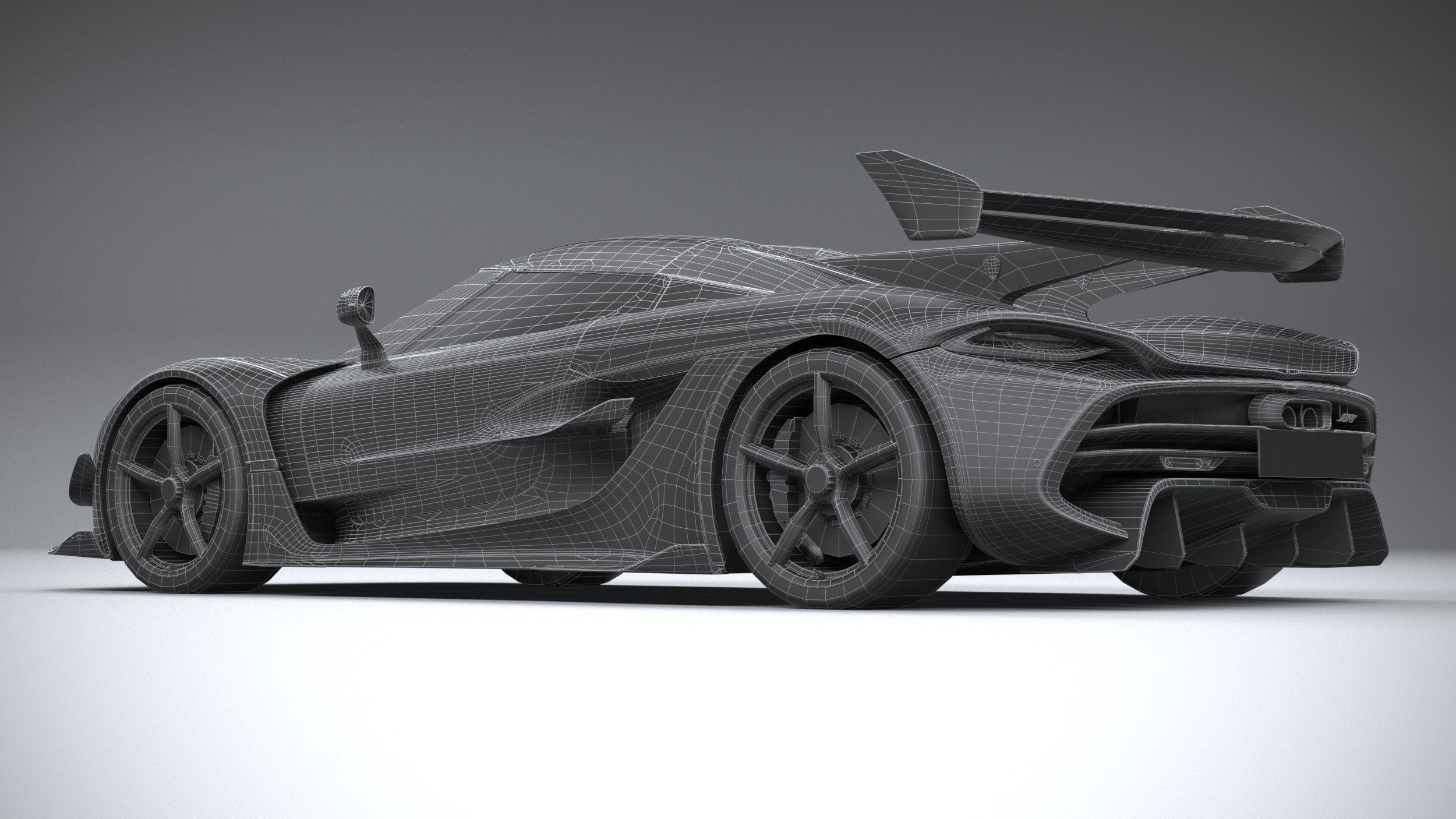 Koenigsegg Jesko 2020 LowPoly Low-poly 3D model_28