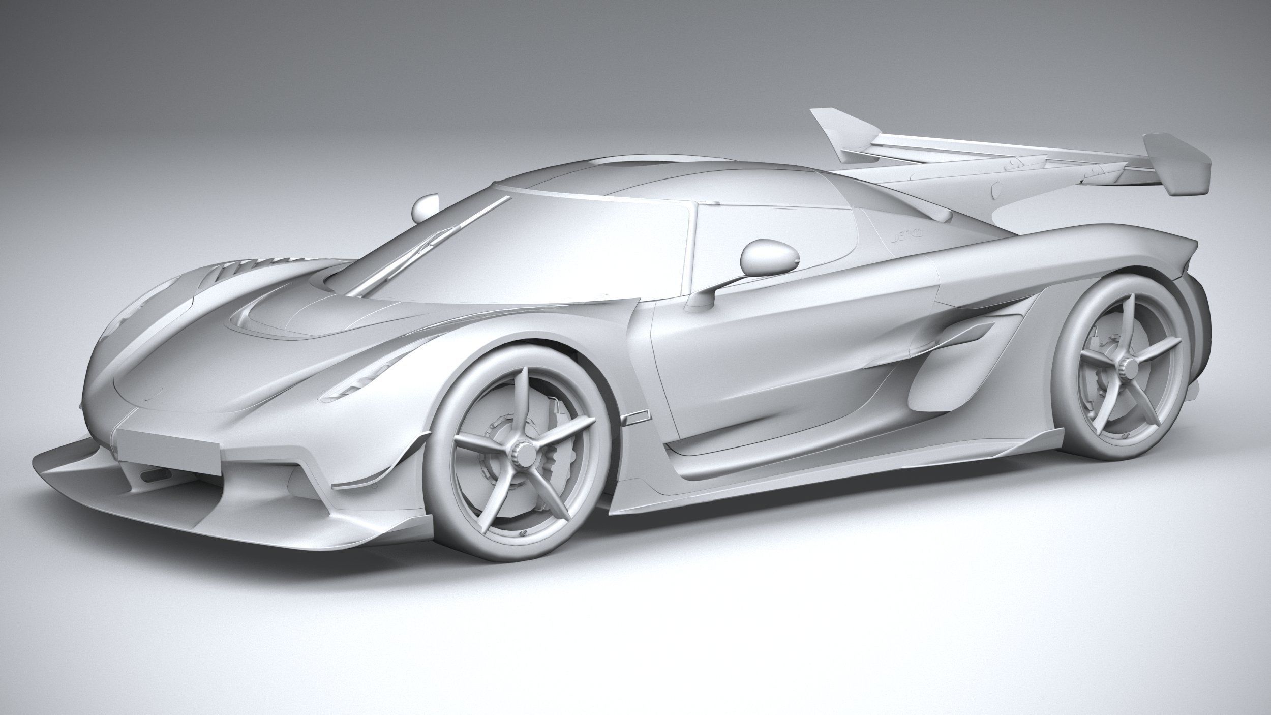 Koenigsegg Jesko 2020 LowPoly Low-poly 3D model_19