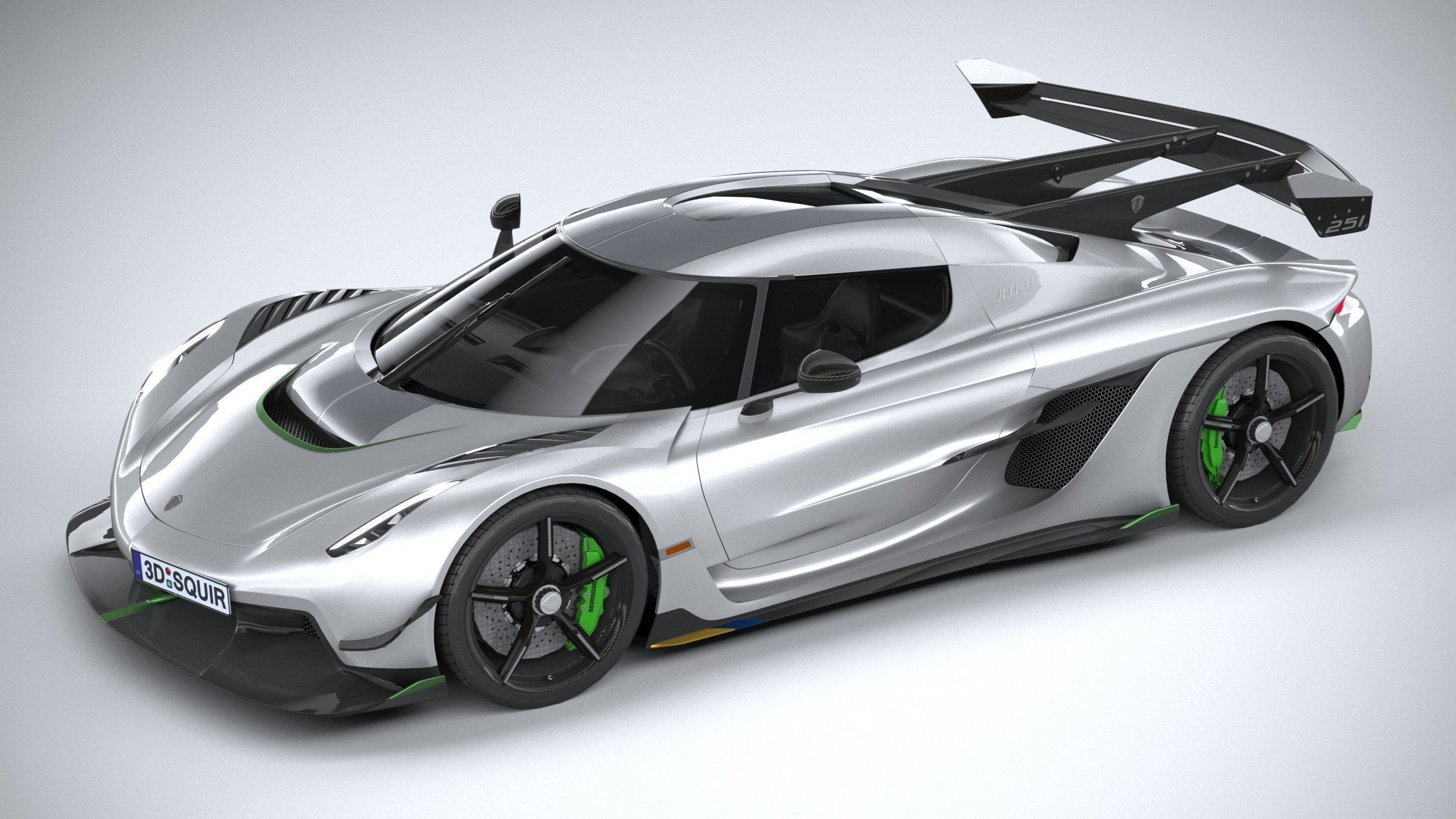 Koenigsegg Jesko 2020 LowPoly Low-poly 3D model_7