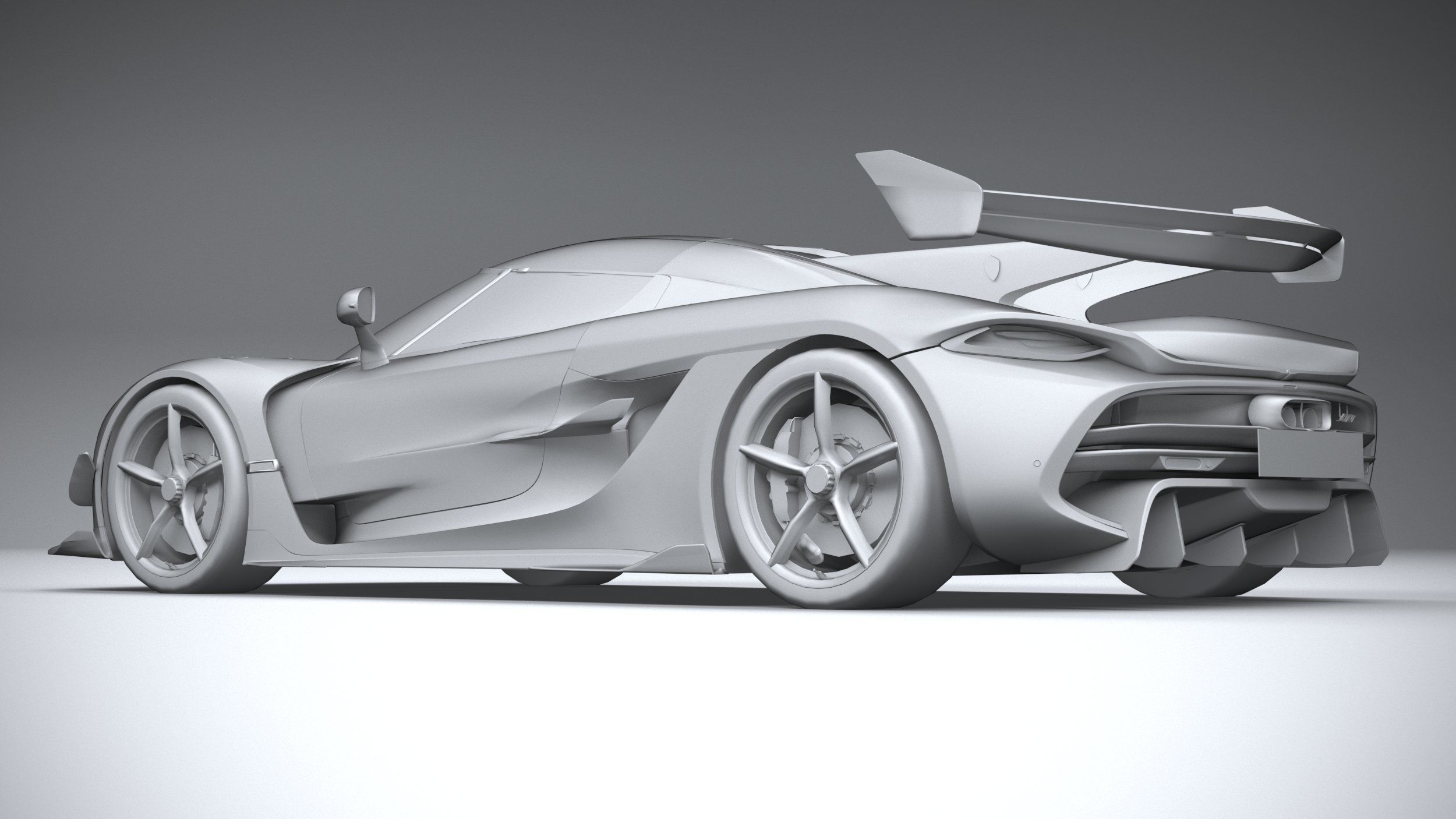 Koenigsegg Jesko 2020 LowPoly Low-poly 3D model_21