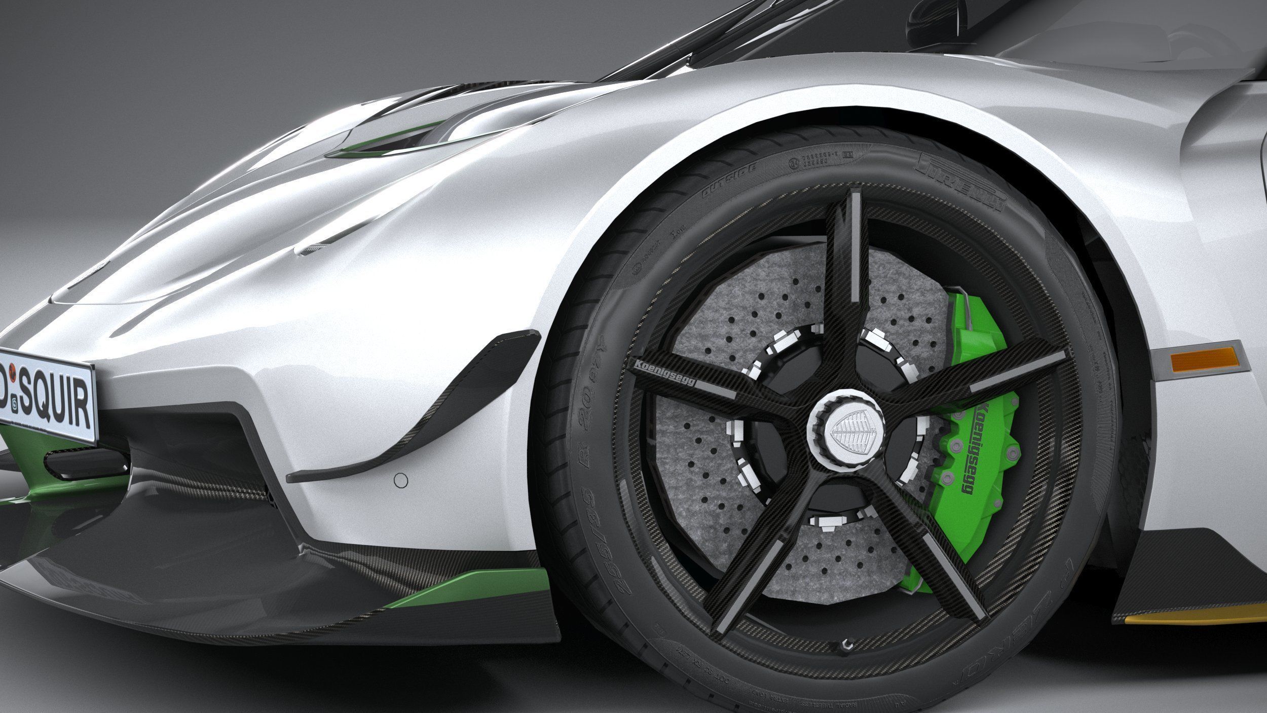 Koenigsegg Jesko 2020 LowPoly Low-poly 3D model_3