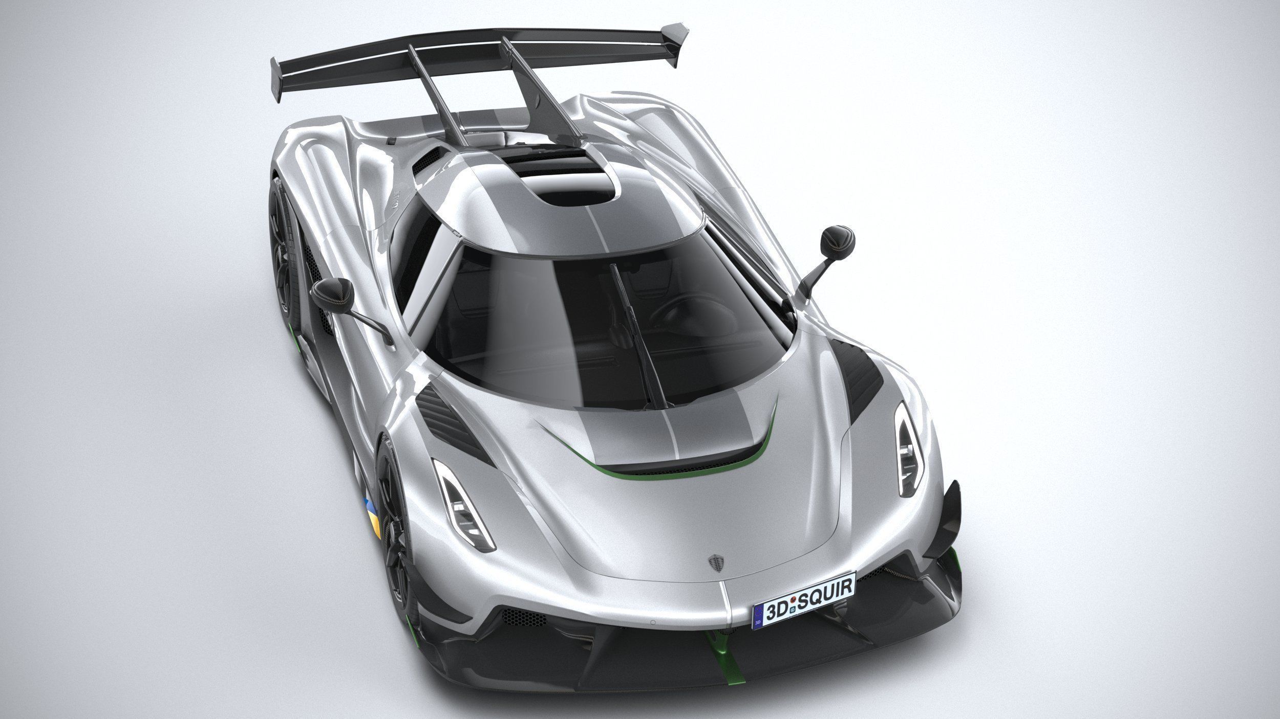 Koenigsegg Jesko 2020 LowPoly Low-poly 3D model_12