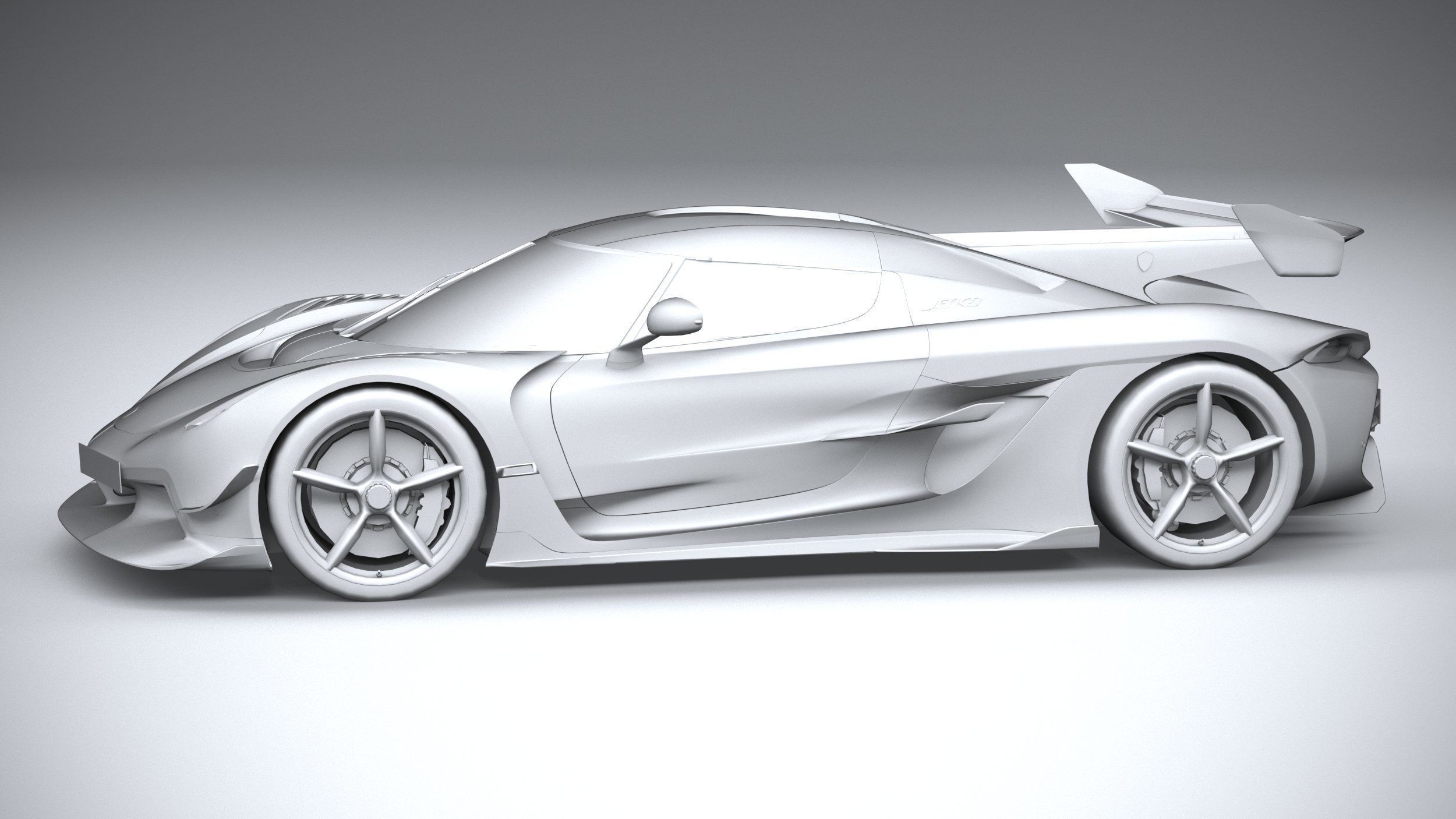 Koenigsegg Jesko 2020 LowPoly Low-poly 3D model_22