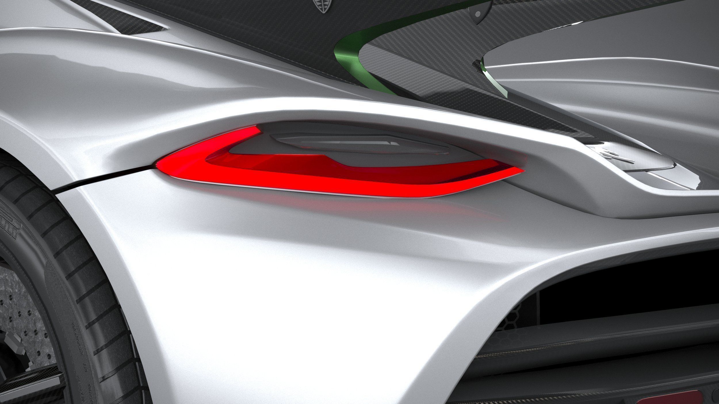 Koenigsegg Jesko 2020 LowPoly Low-poly 3D model_15