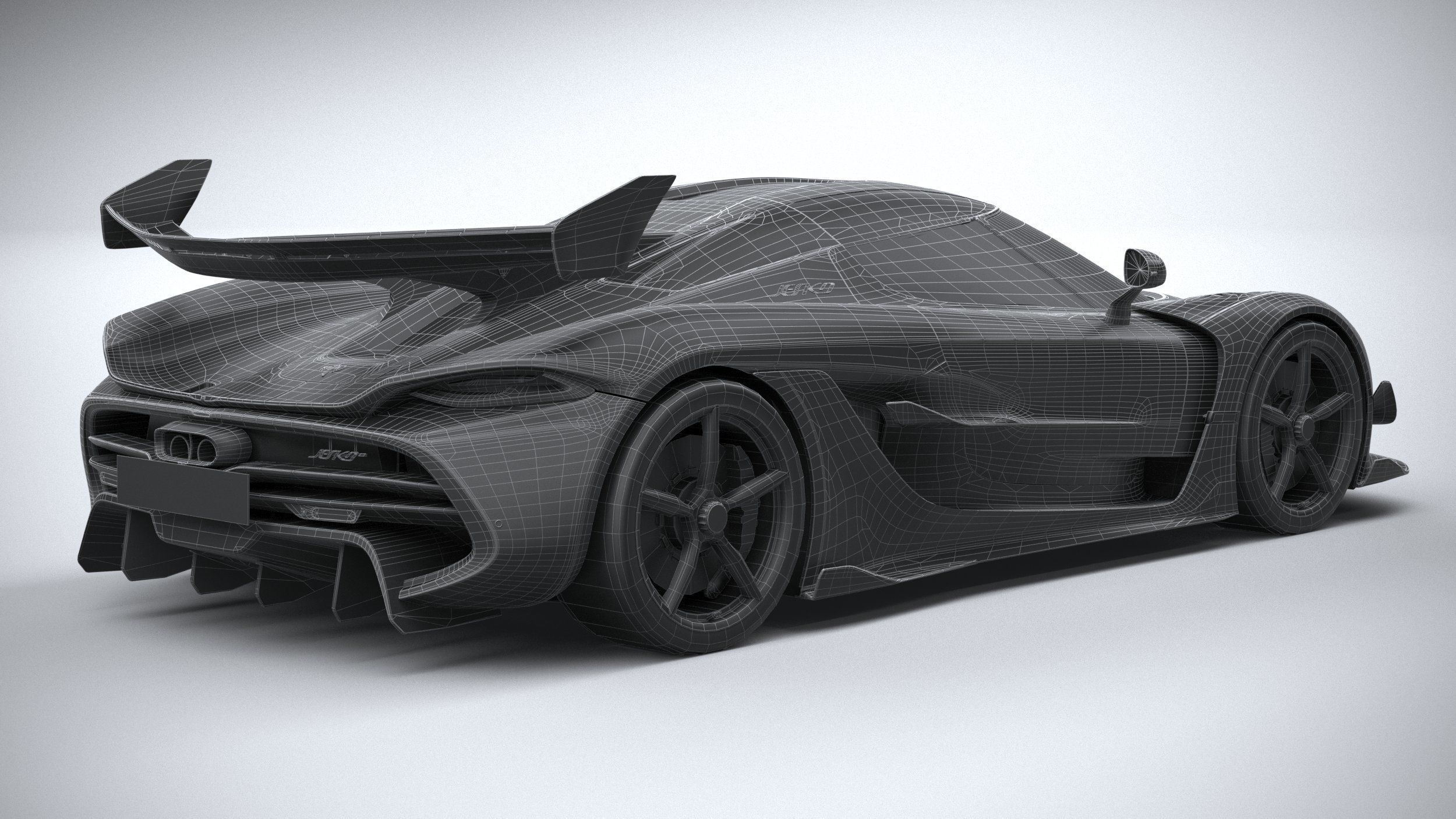 Koenigsegg Jesko 2020 LowPoly Low-poly 3D model_32