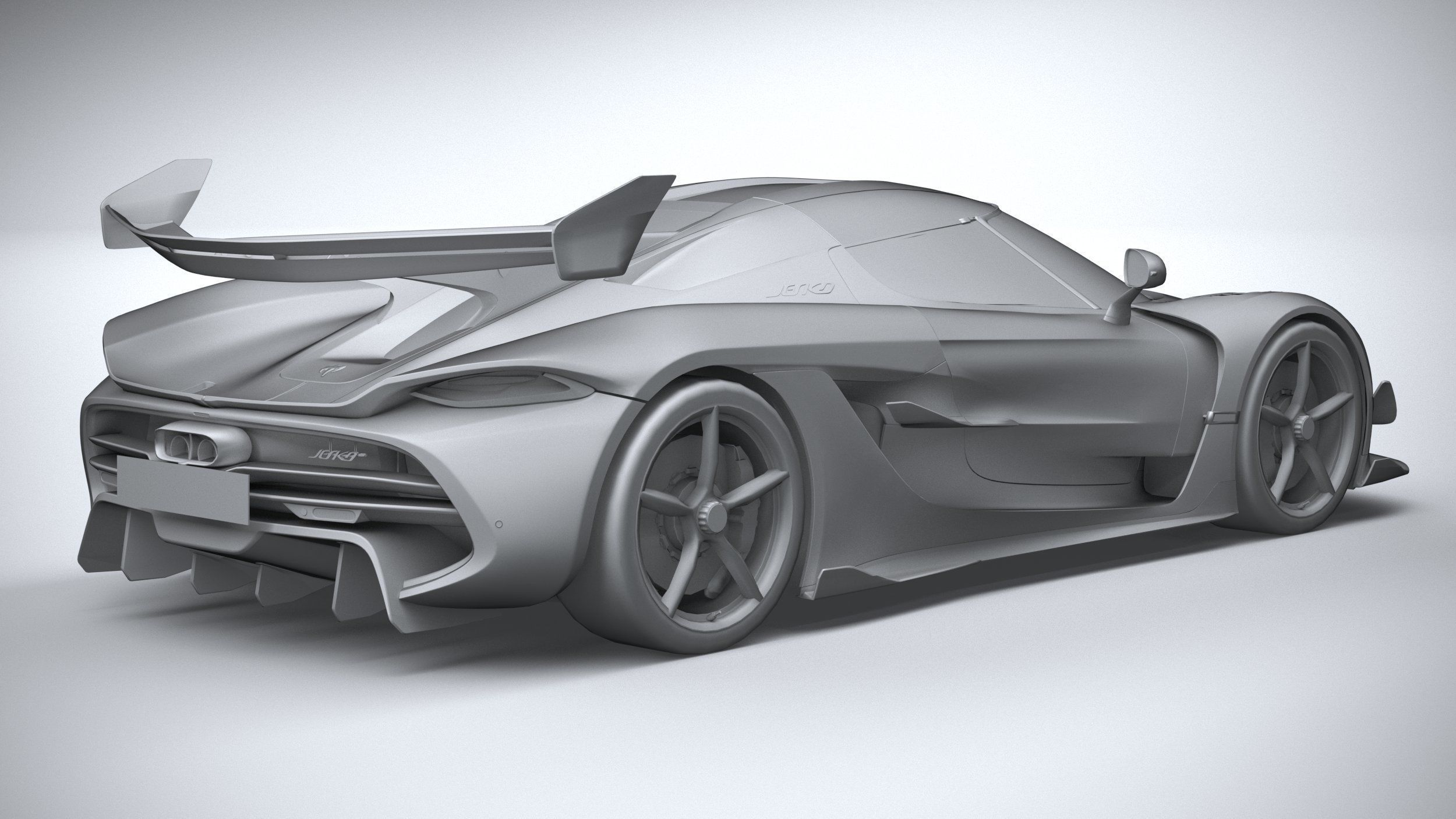 Koenigsegg Jesko 2020 LowPoly Low-poly 3D model_25