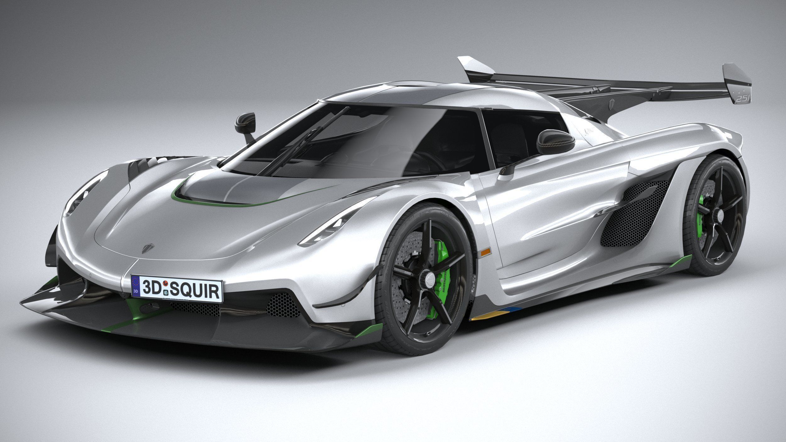 Koenigsegg Jesko 2020 LowPoly Low-poly 3D model_1